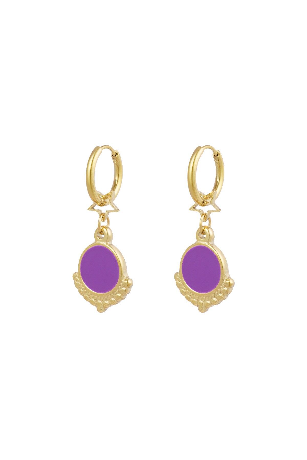 Earrings perfect duo - purple h5 