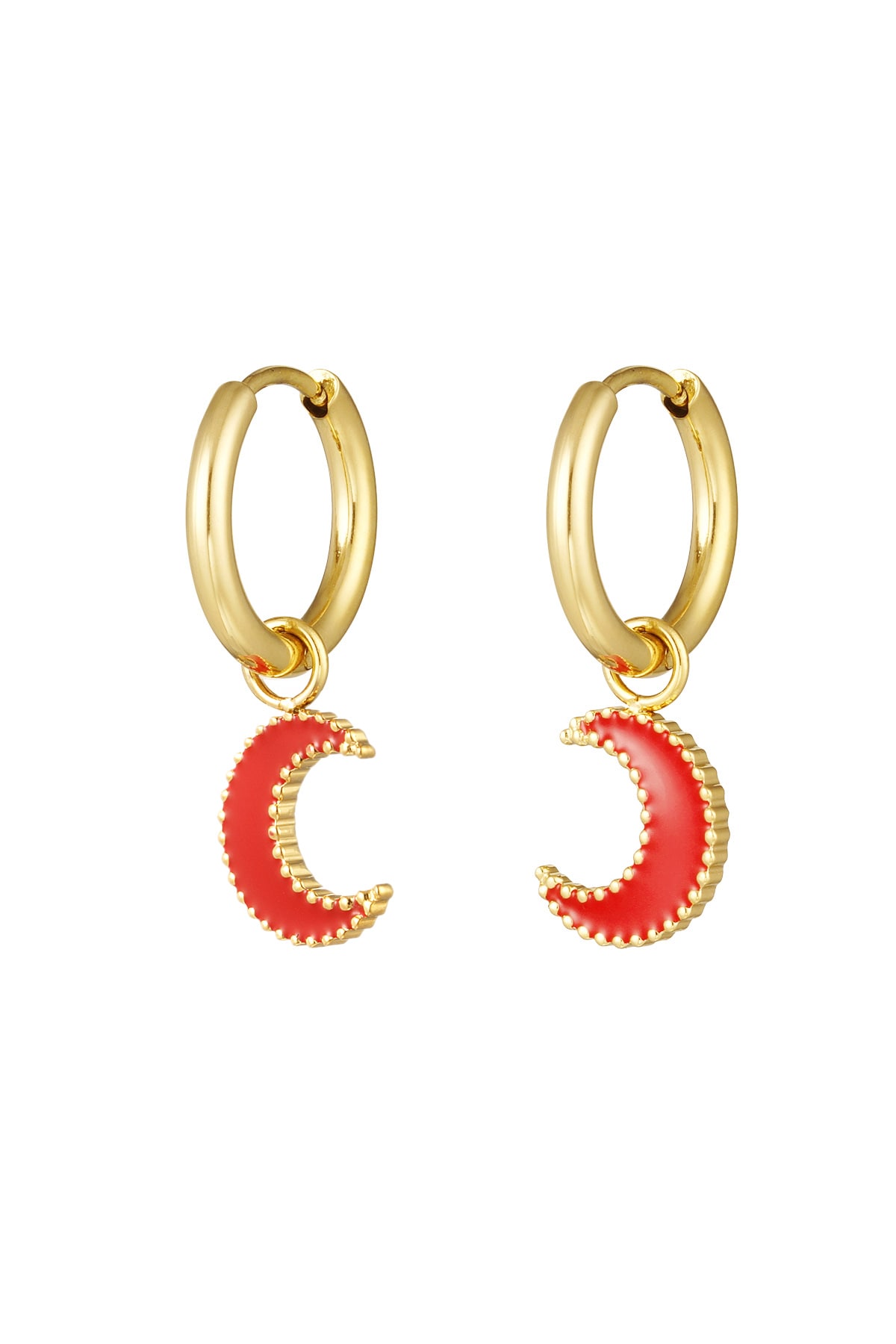 Earring moon - Gold color h5 