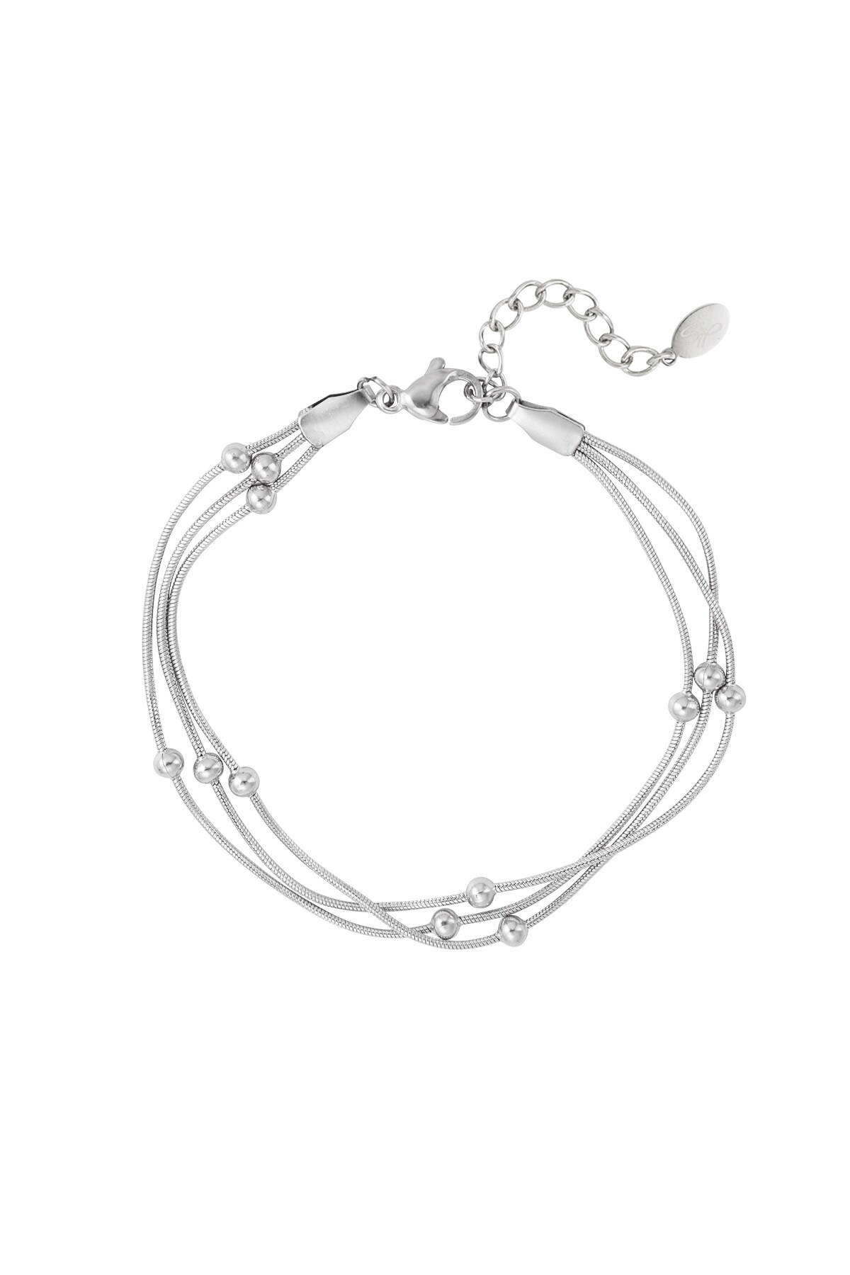 Bracelet with a twist - Silver color h5 