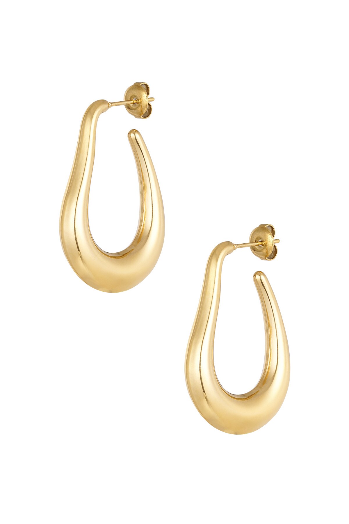 Earrings aesthetic drop - Gold color h5 