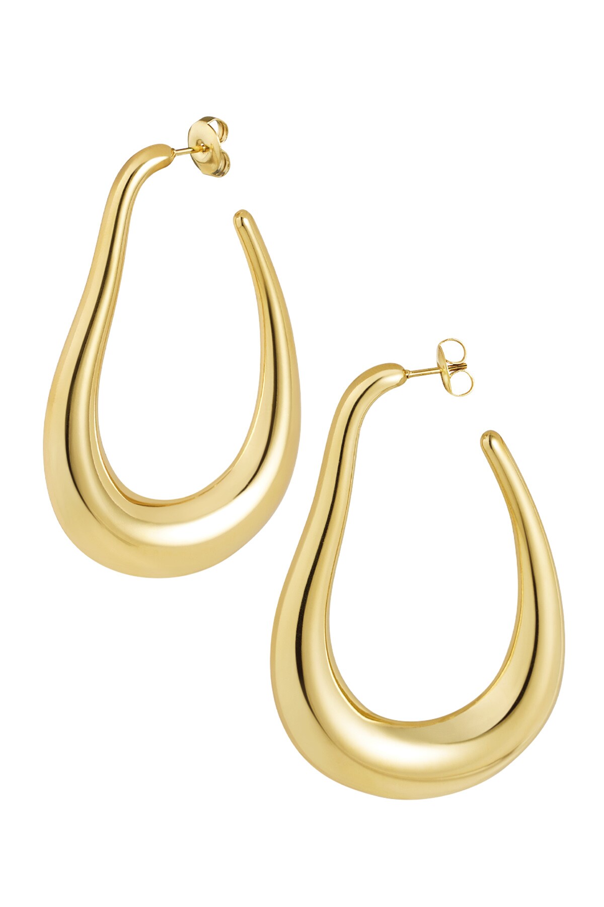 Asymmetrical earrings - Gold color h5 