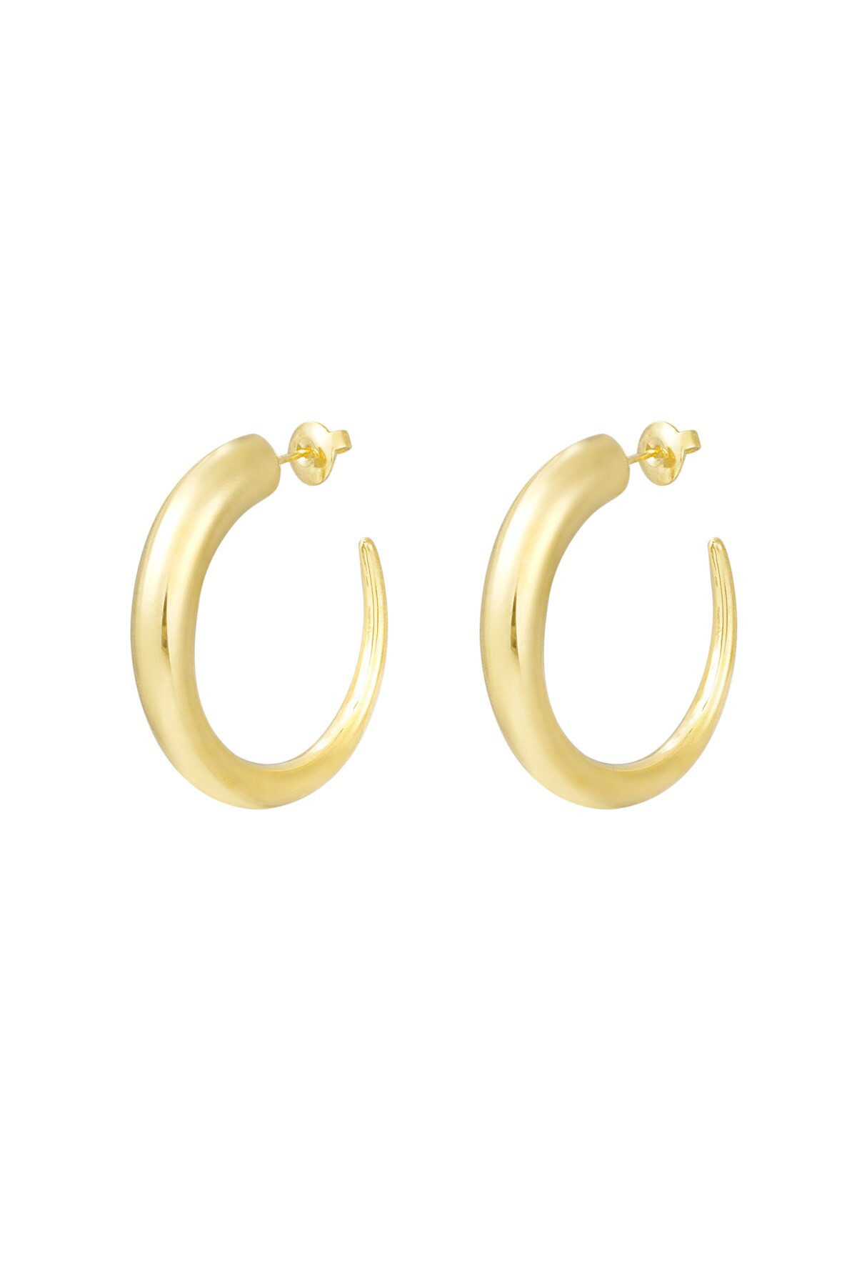 Earrings round - Gold color h5 