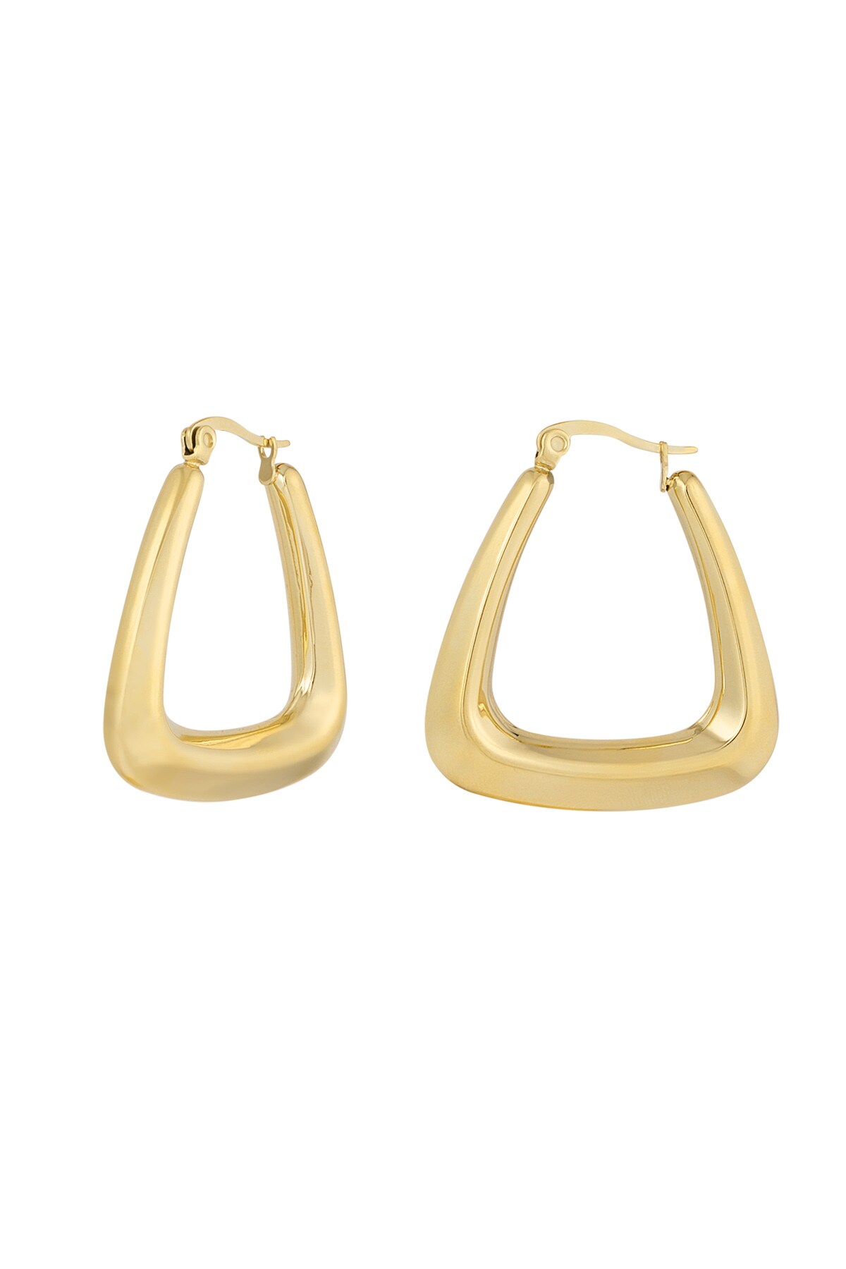 Simple statement earrings - Gold color h5 