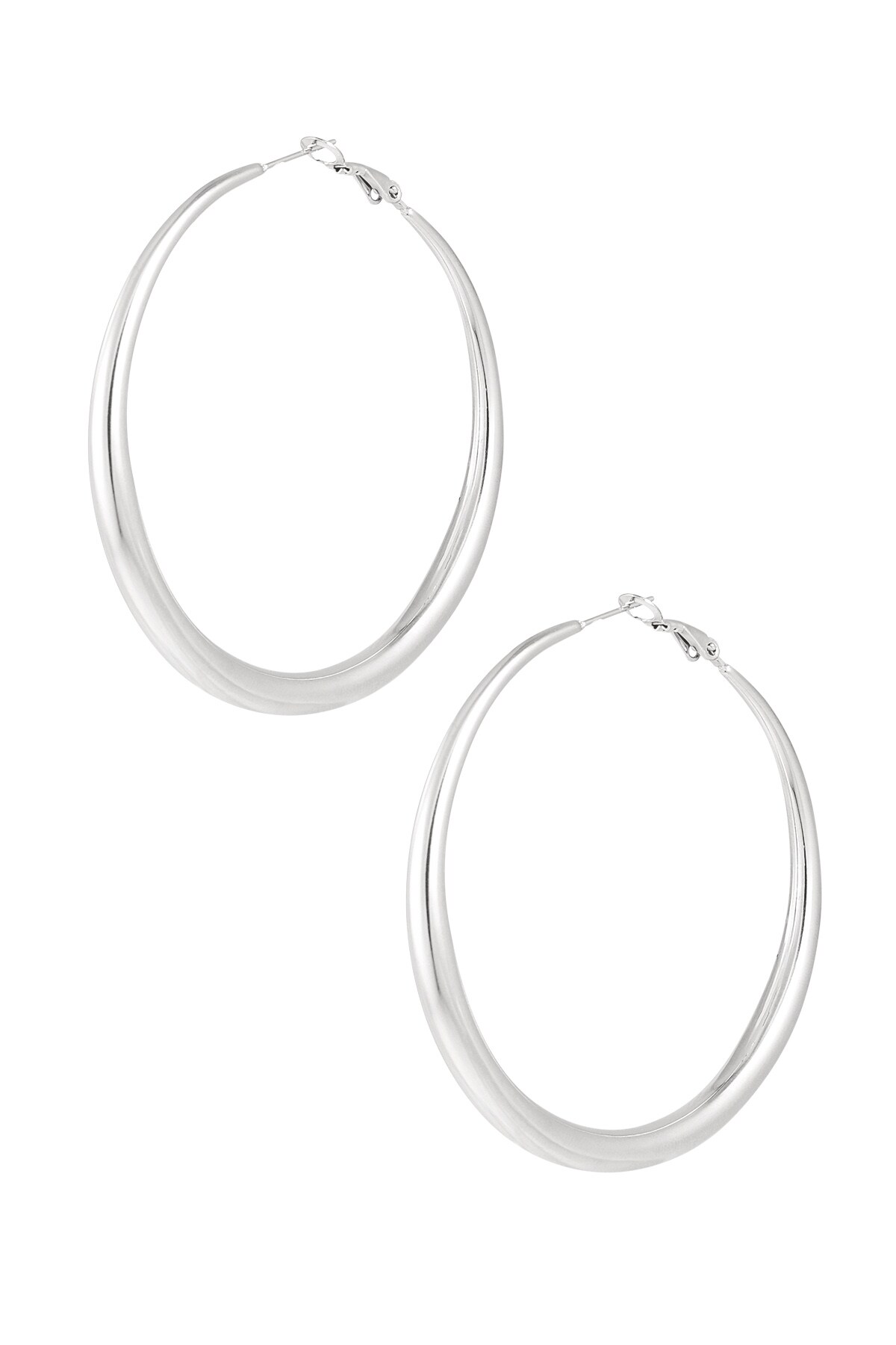 Basic earrings with variety - Silver color h5 