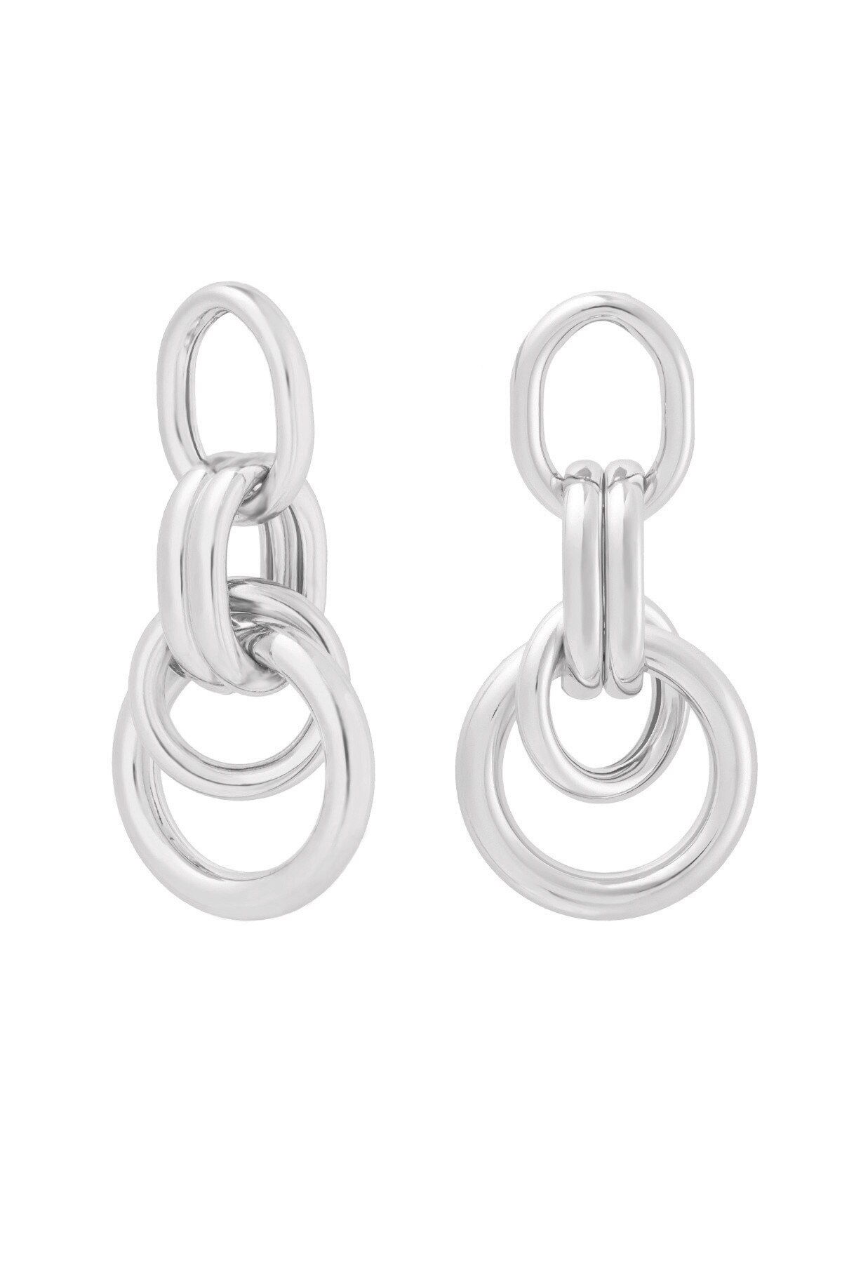 Earrings link party - Silver color h5 