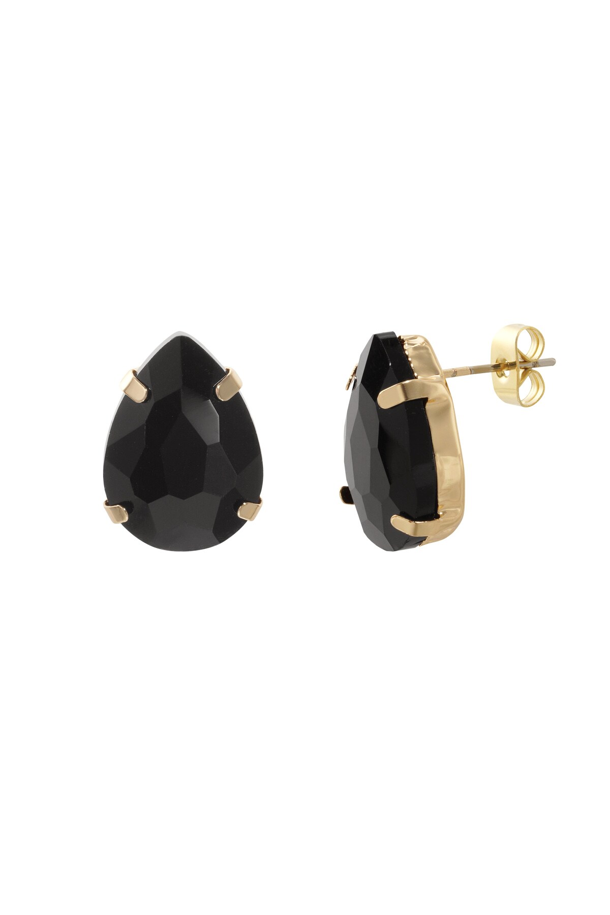 Ear studs stone - black h5 