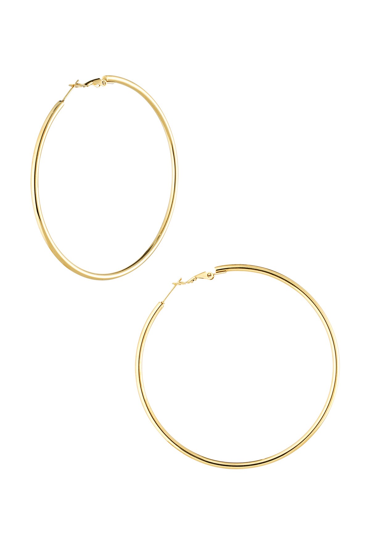 Basic hoops medium - Gold color h5 