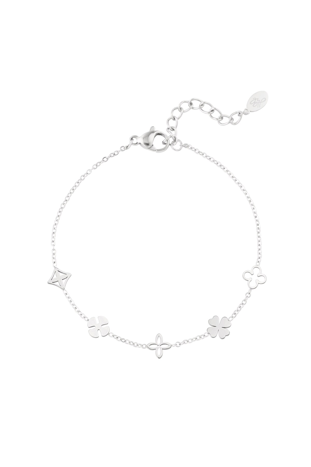 Bracelet five charms - Silver color h5 