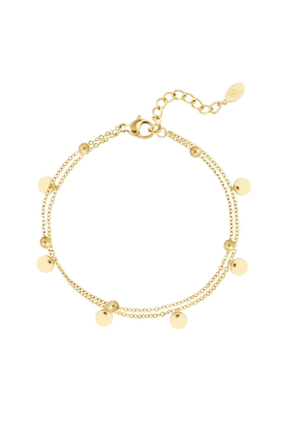 Double bracelet decoration - Gold color h5 