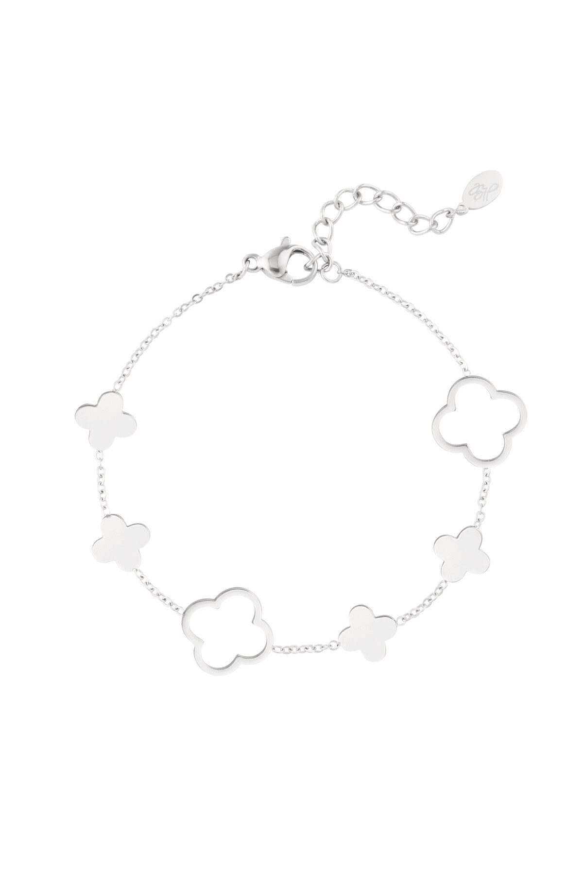 Bracelet clovers - Silver color h5 