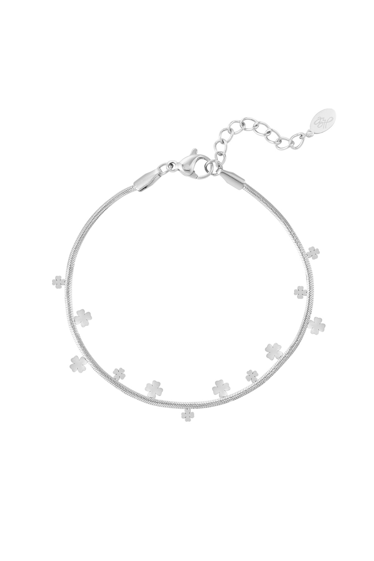 Bracelet clover party - Silver color h5 