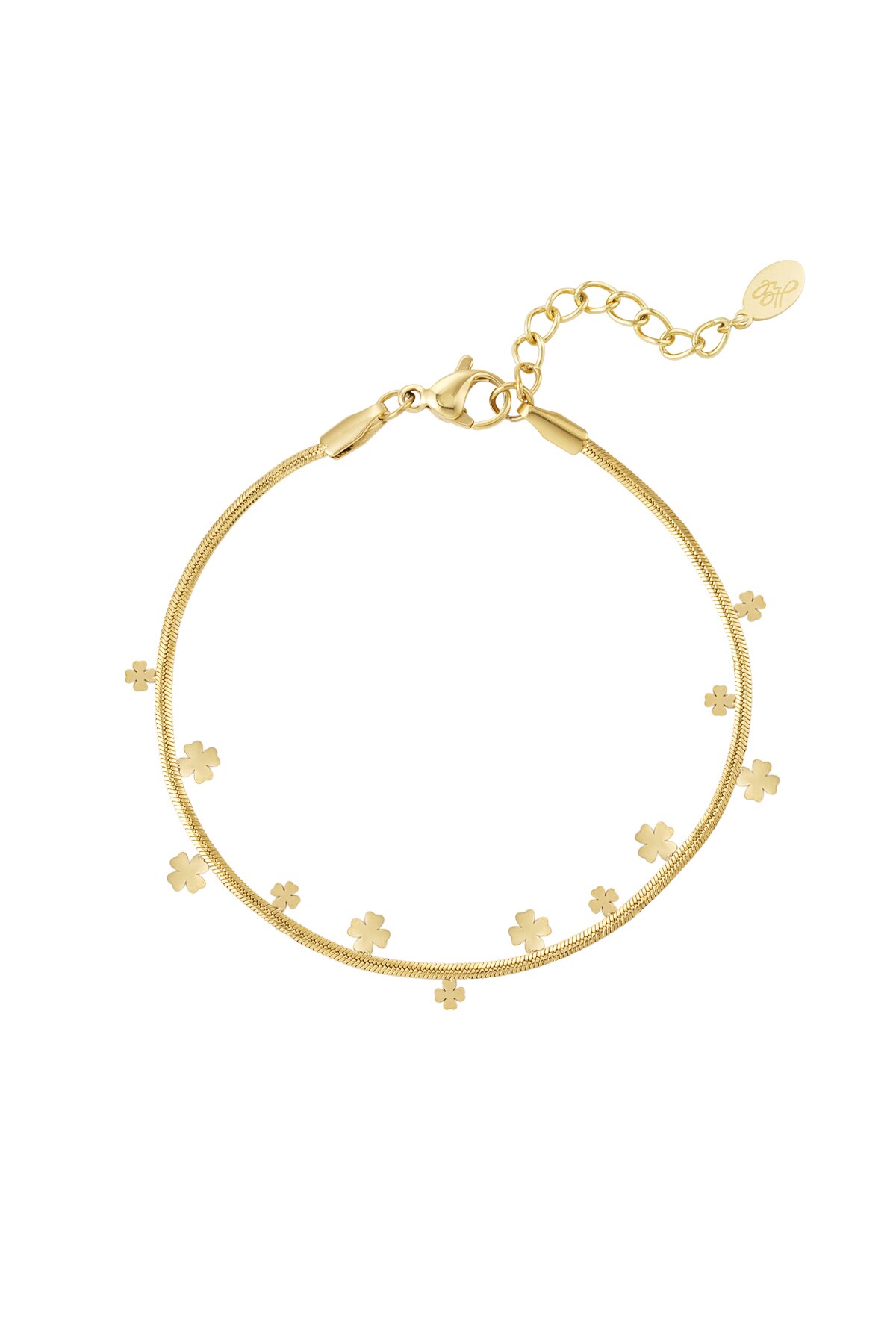 Bracelet clover party - Gold color h5 