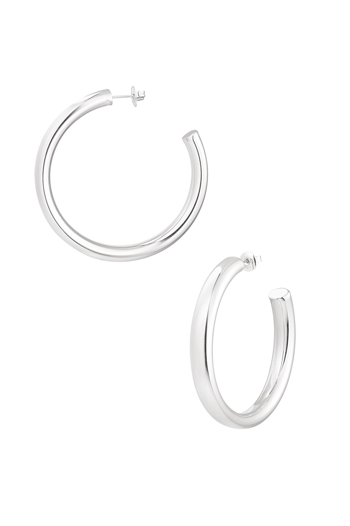 Earrings basic - Silver color h5 