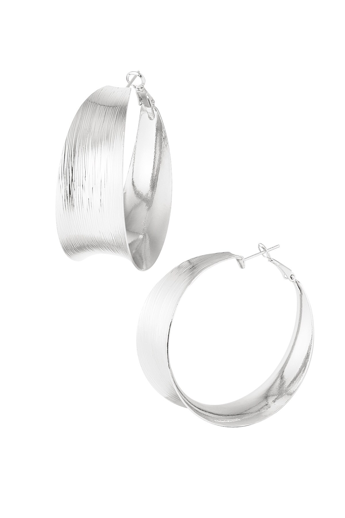 Holy hoop earrings - Silver color h5 