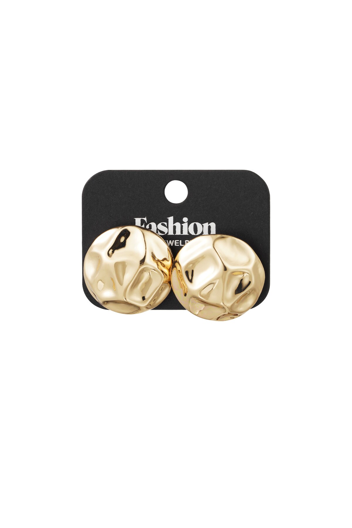 Earrings abstract round - Gold color h5 Picture5