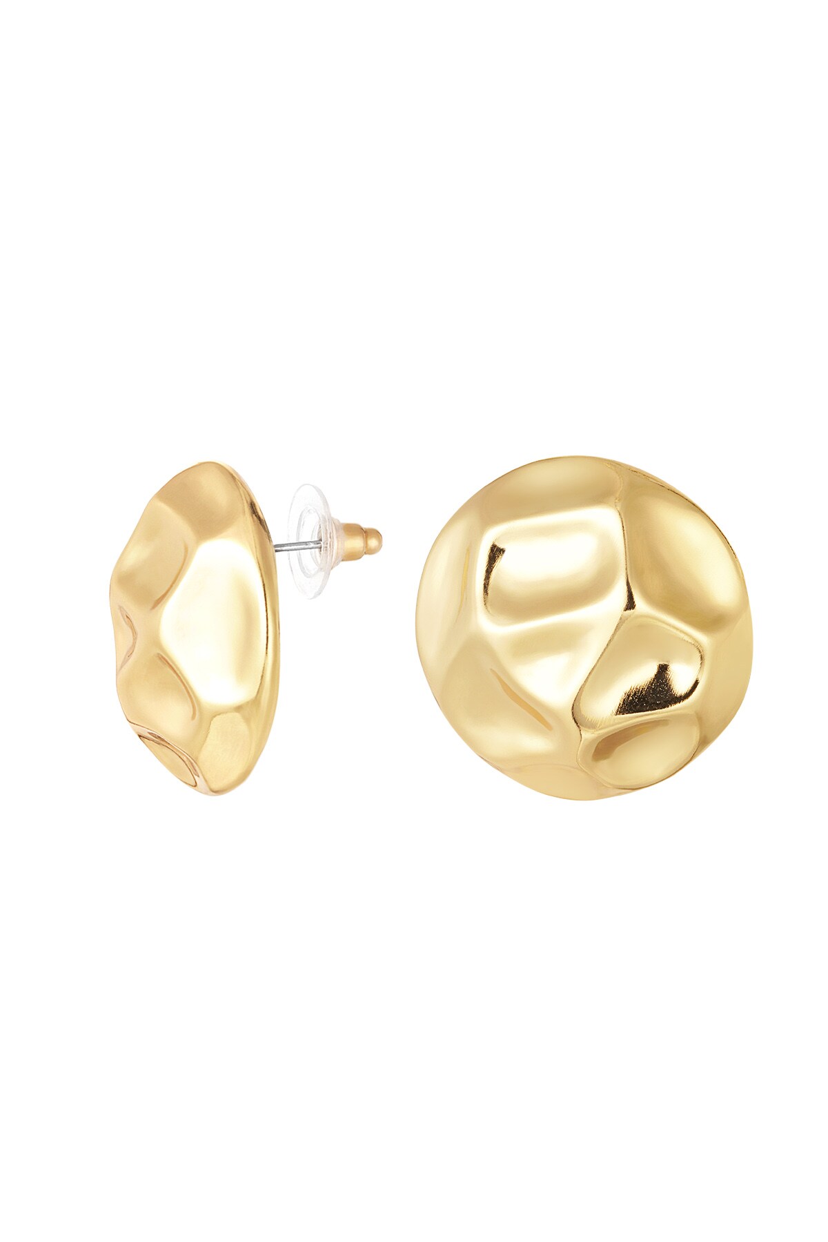 Earrings abstract round - Gold color h5 