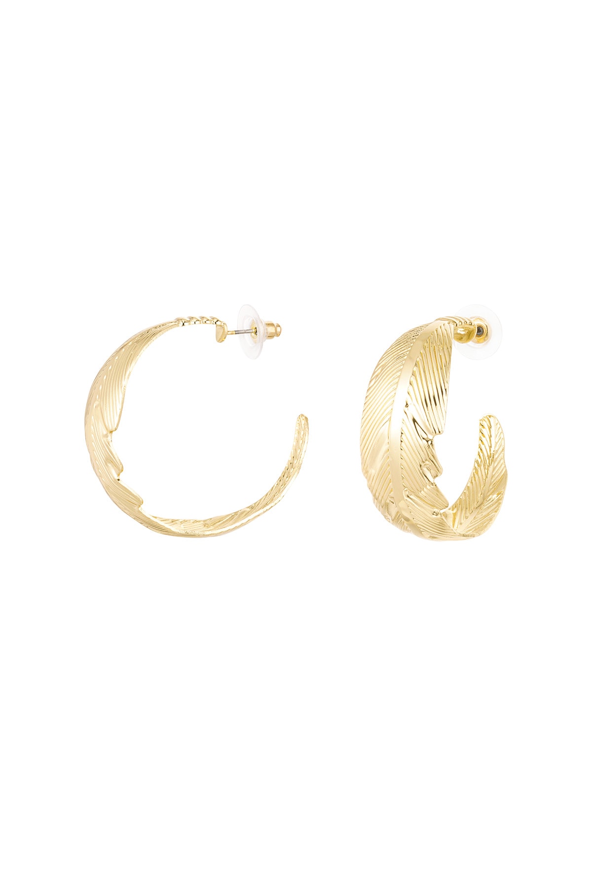 Earrings abstract small - Gold color h5 