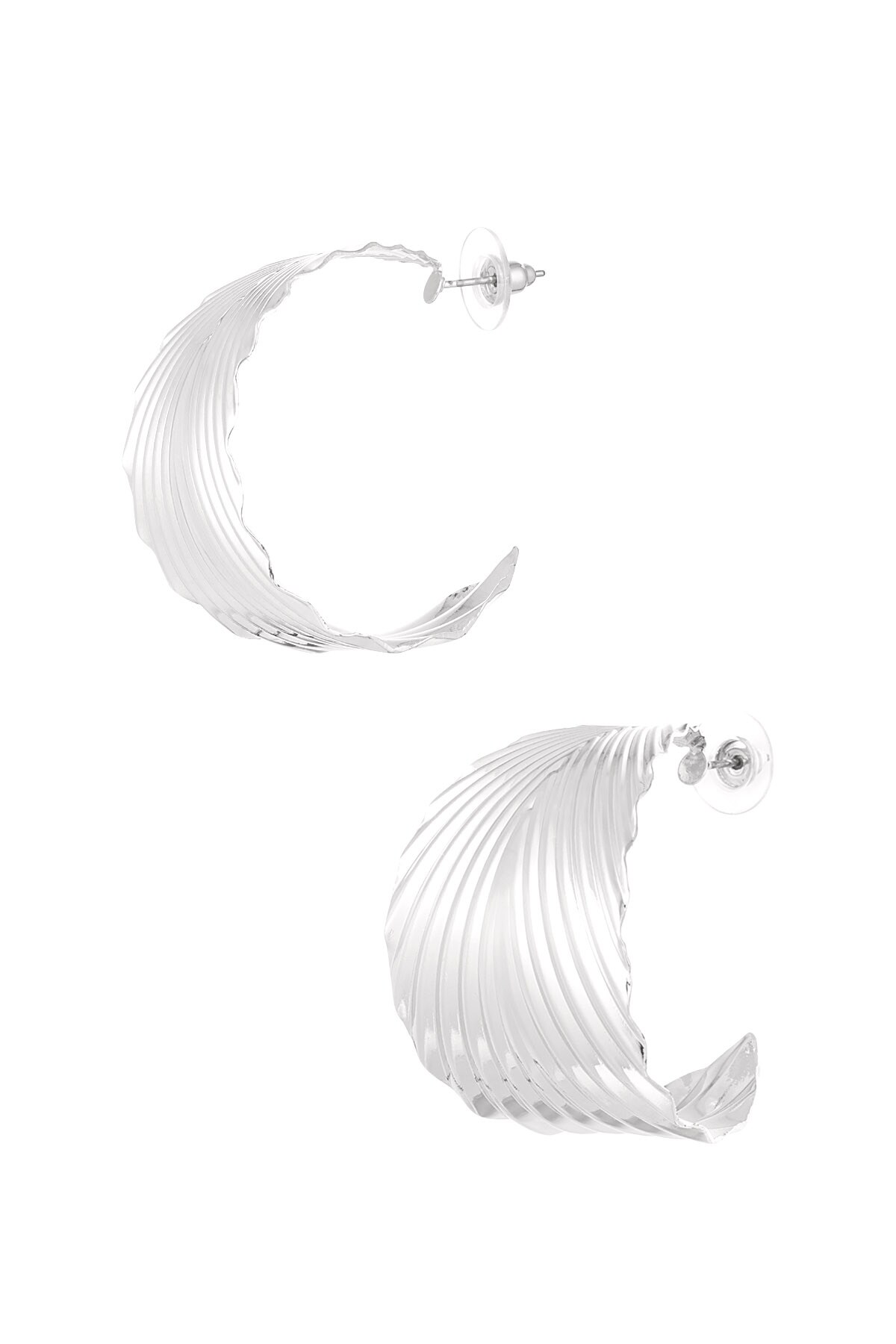 Earrings abstract - Silver color h5 