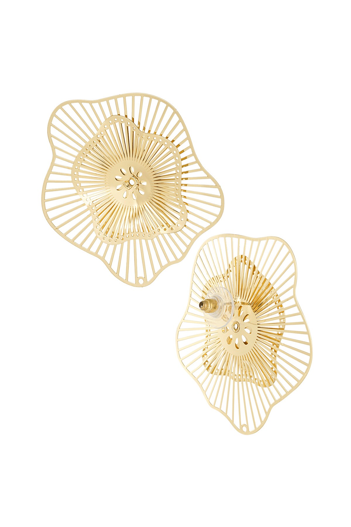 Earrings flower fiesta - Gold color h5 