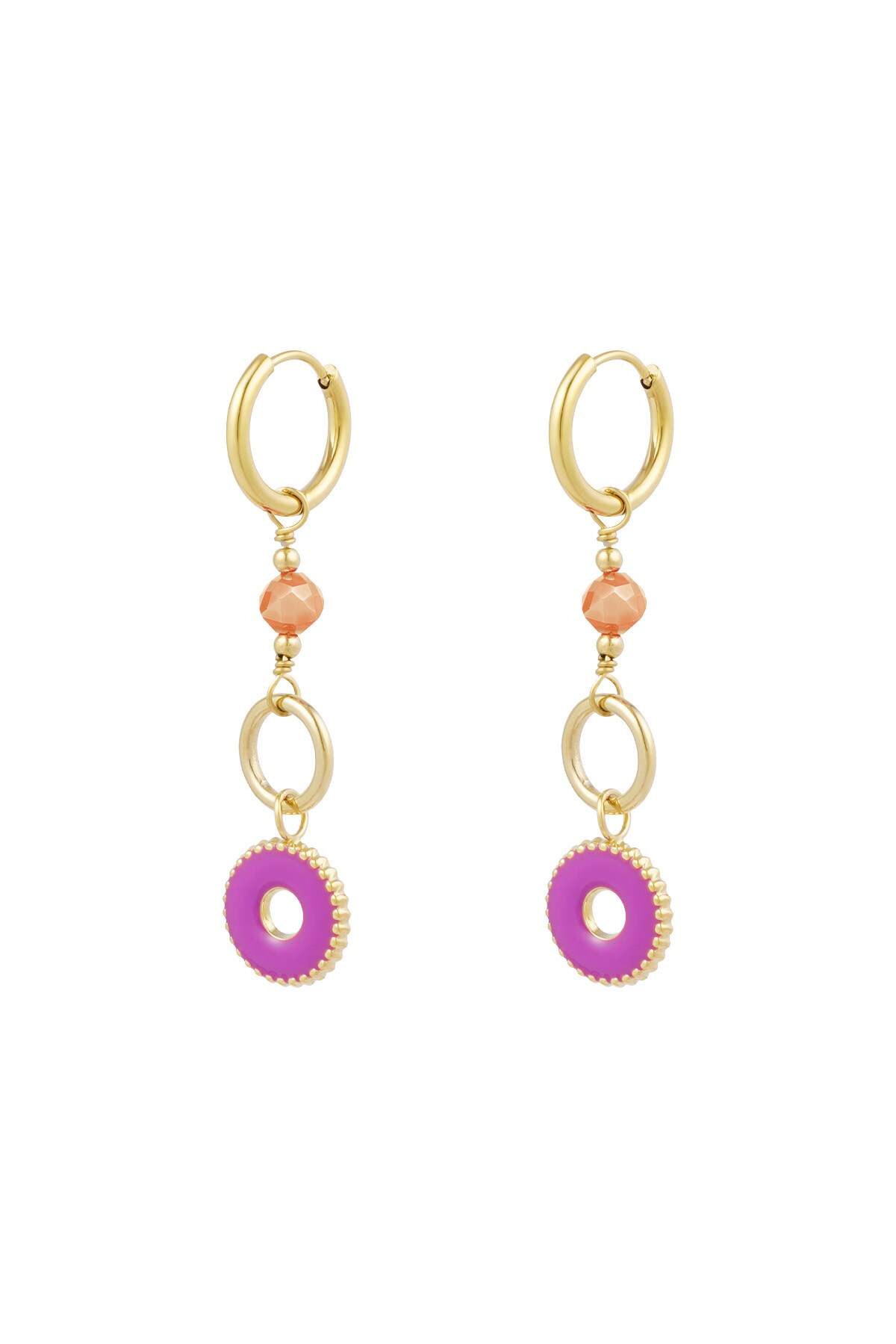 Earrings mystic mystery - fuchsia h5 