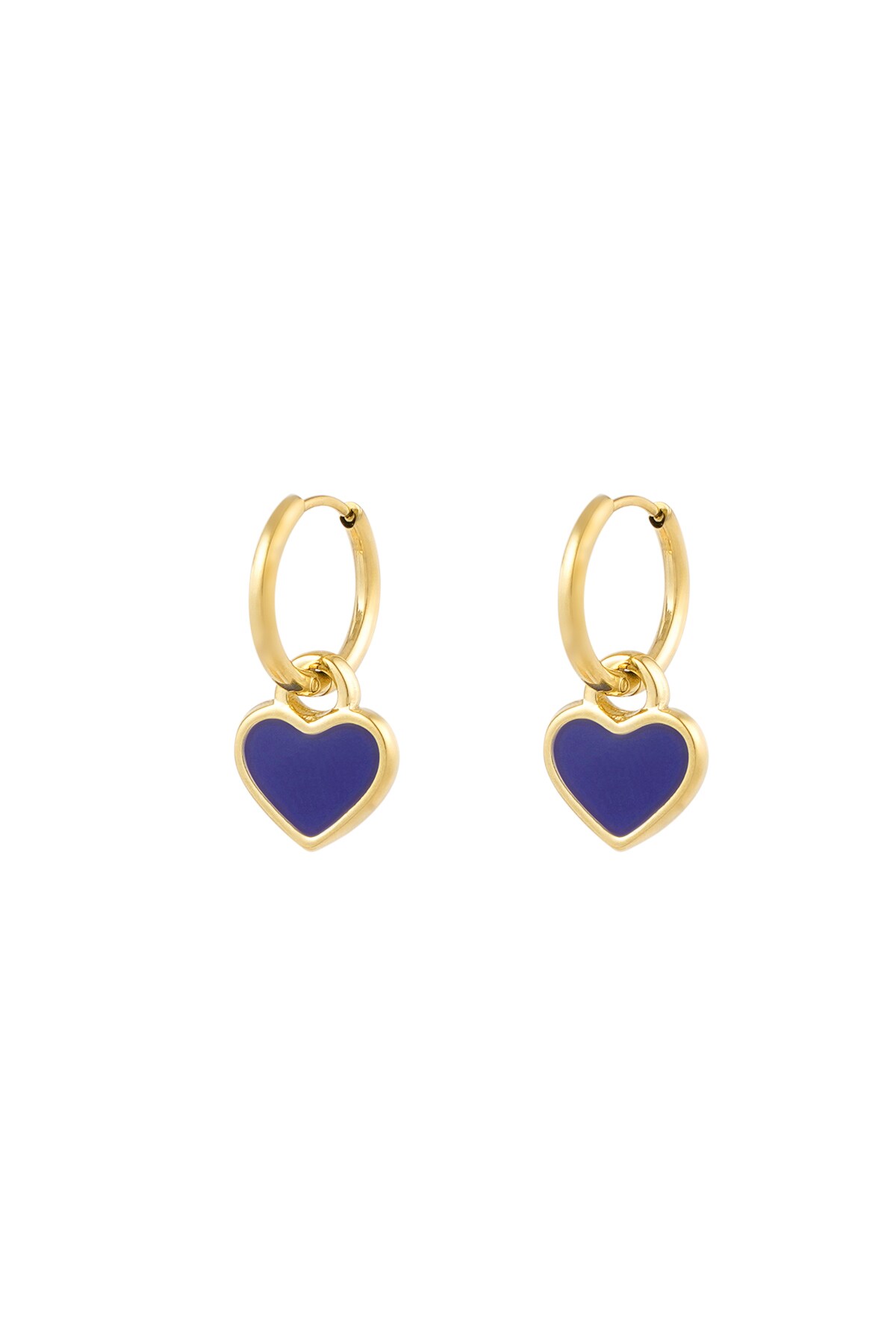 Earrings lover of life - blue gold h5 