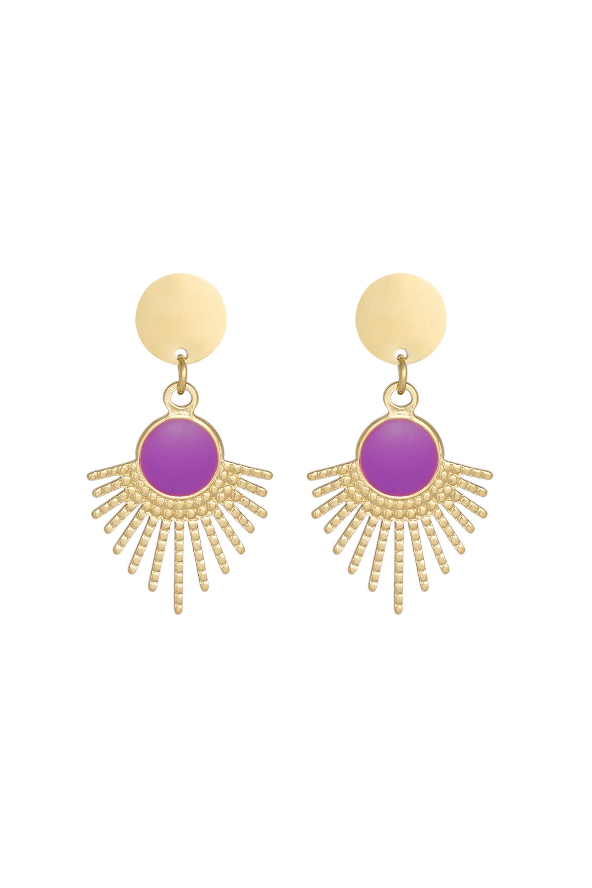 Earrings secret soul - purple 