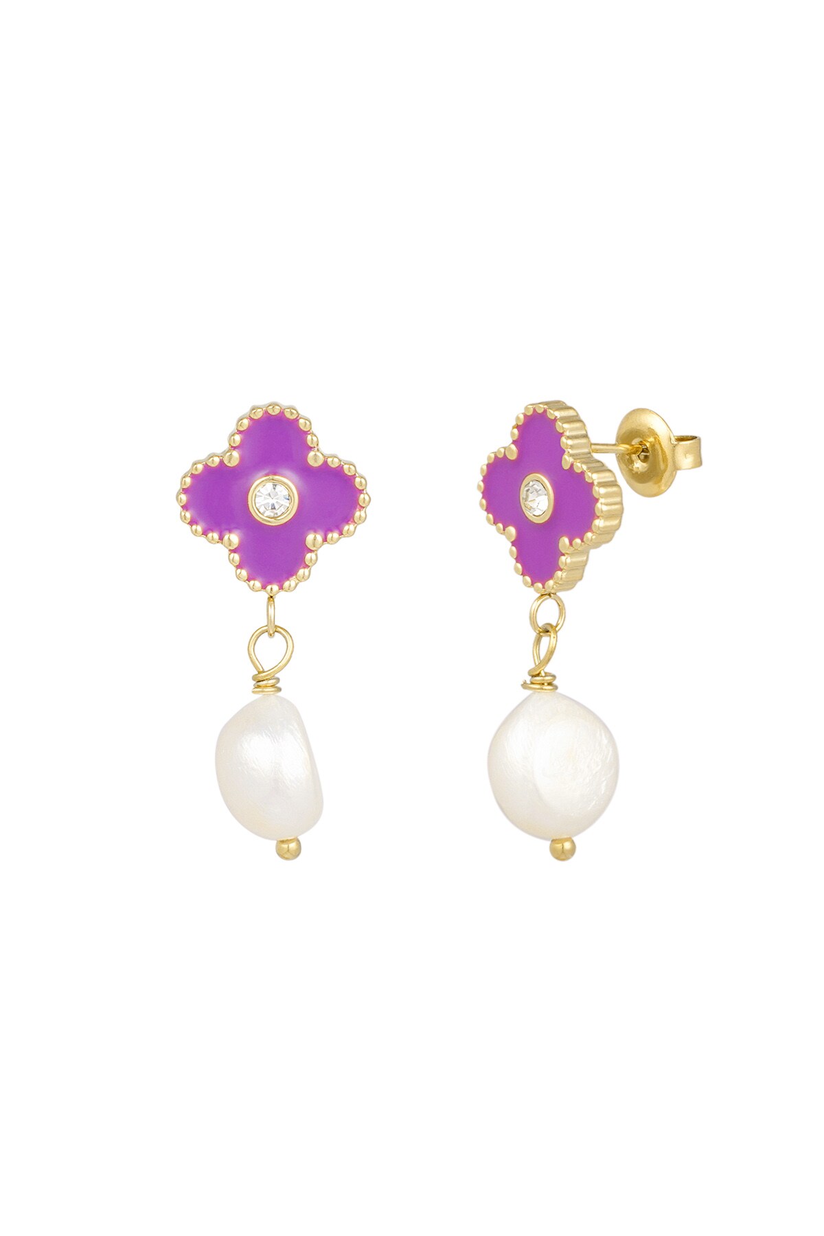 Earrings posh spice - purple h5 