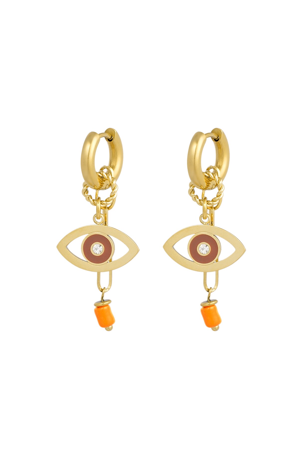 Earrings eye see you - brown h5 