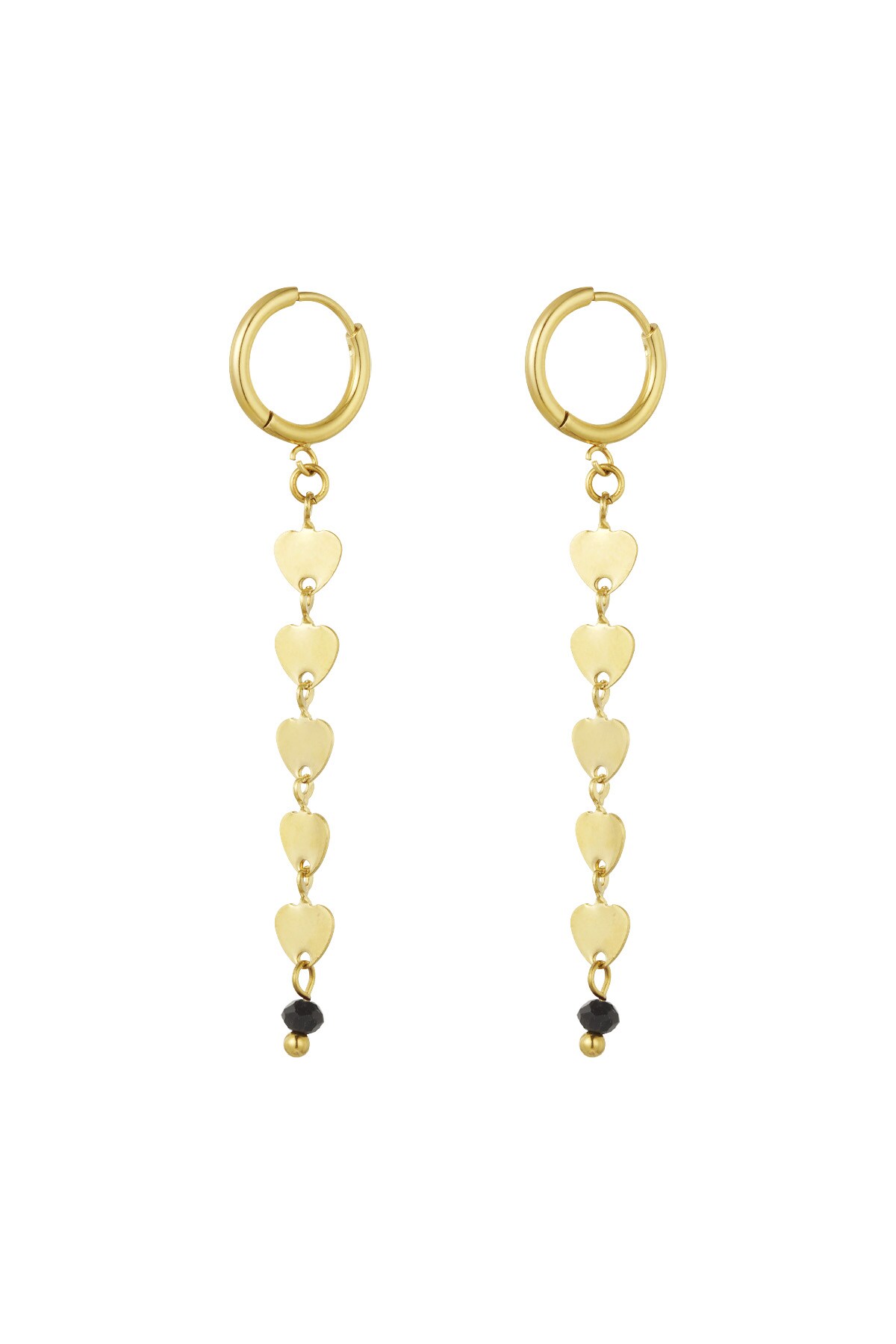 Earrings we need love - black gold 