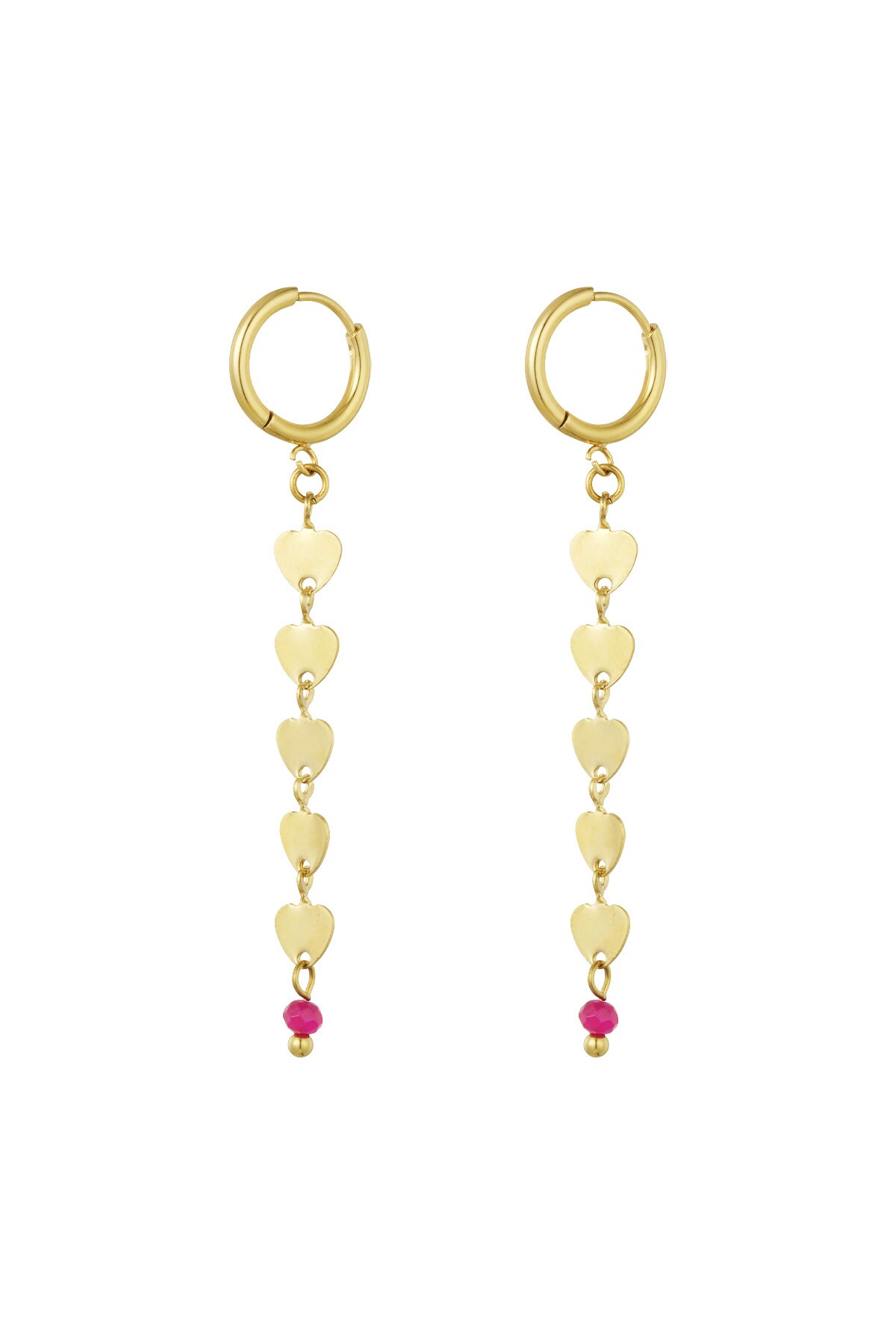 Earrings we need love - pink gold h5 