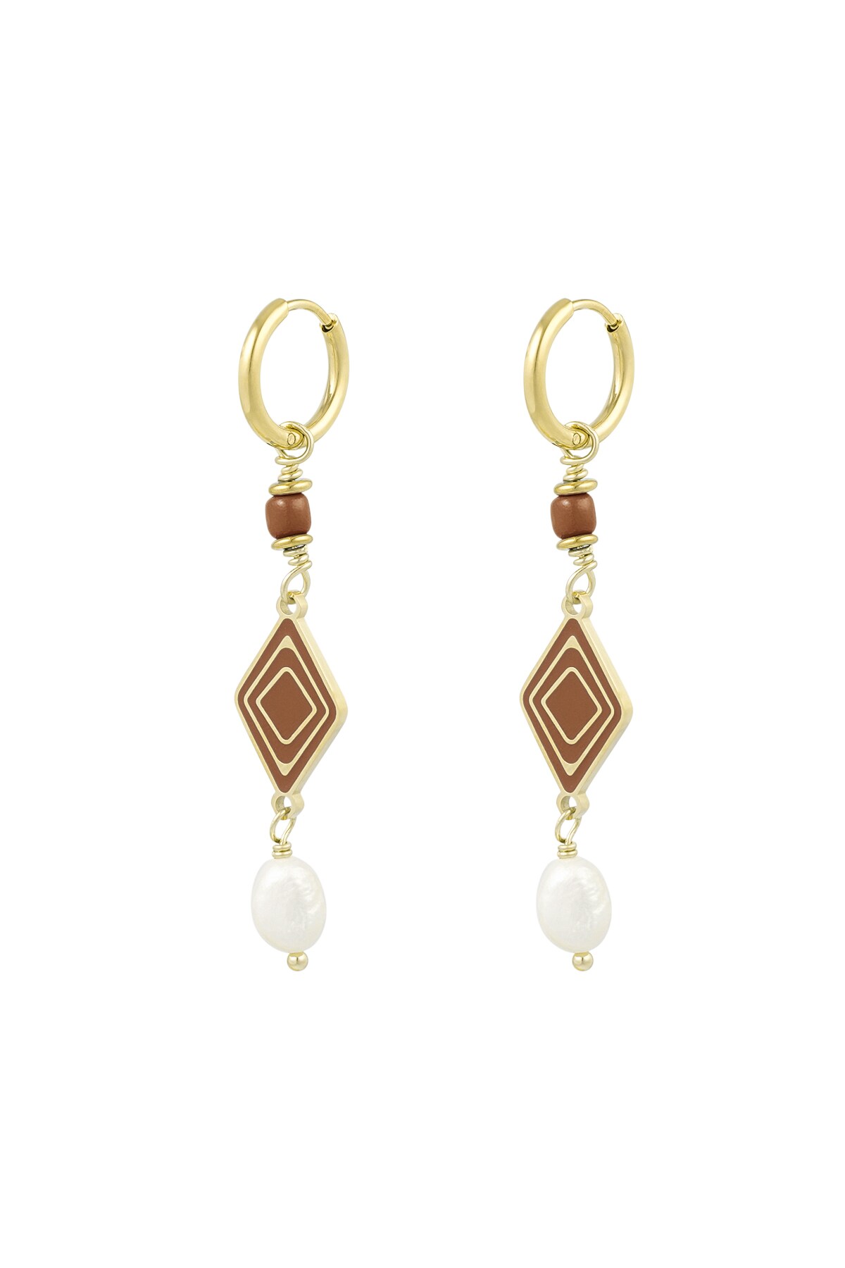 Earrings colorful miracle - brown h5 