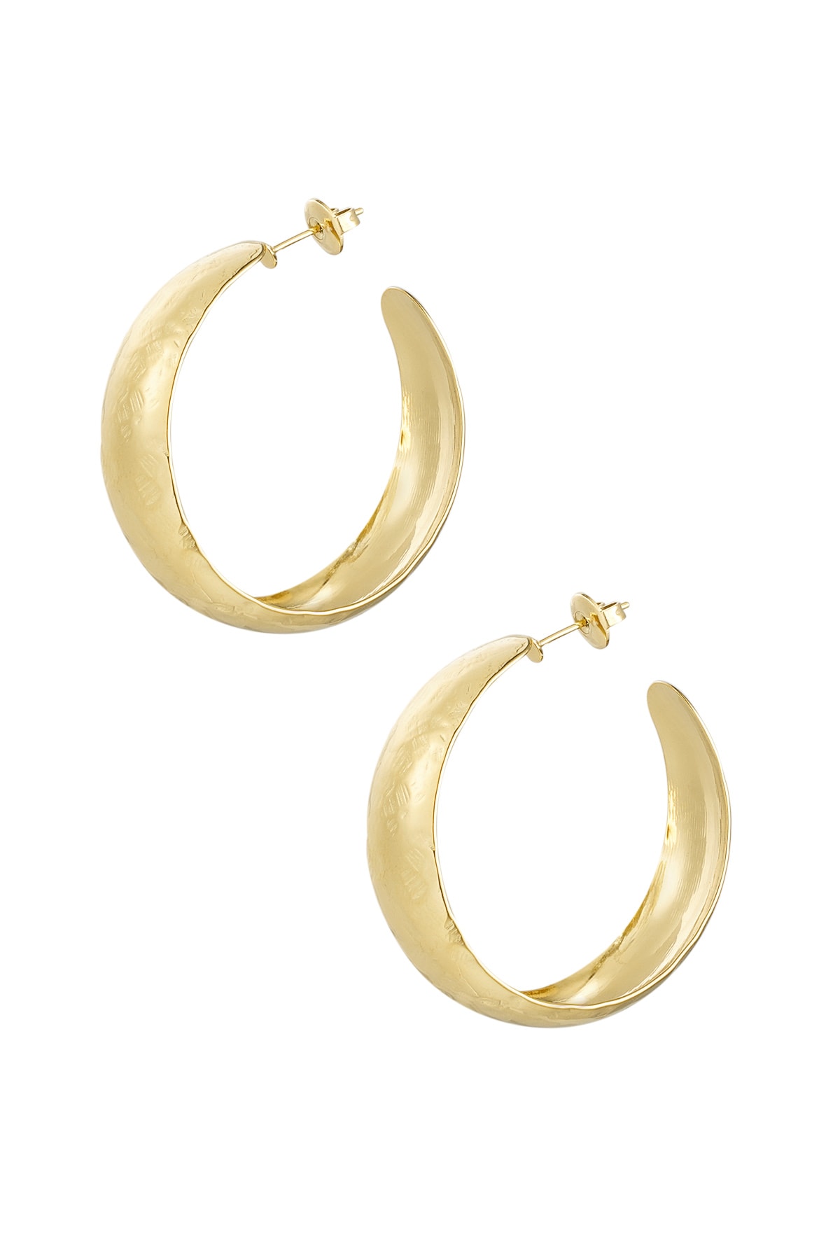 Earrings subtle structure - Gold color