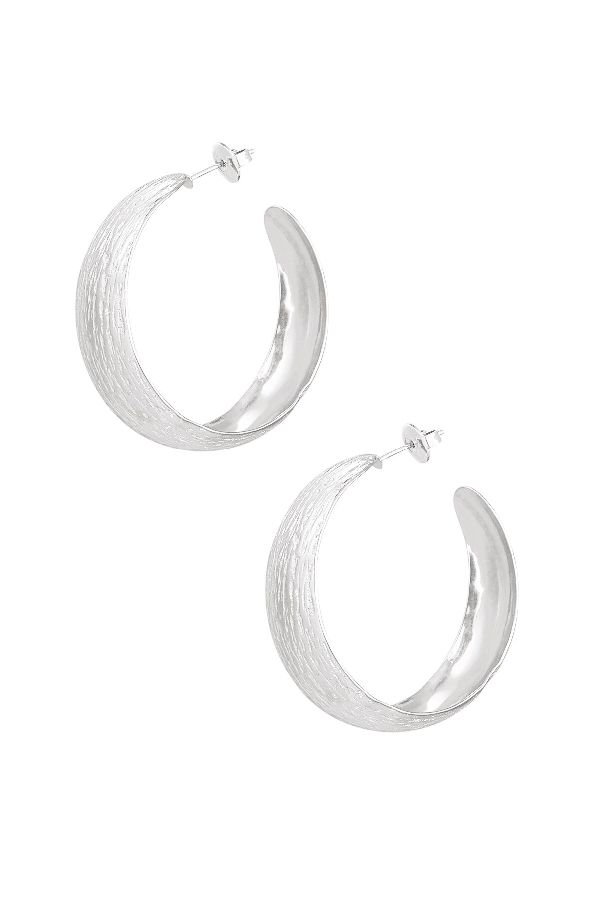 Earrings with print - Silver color h5 