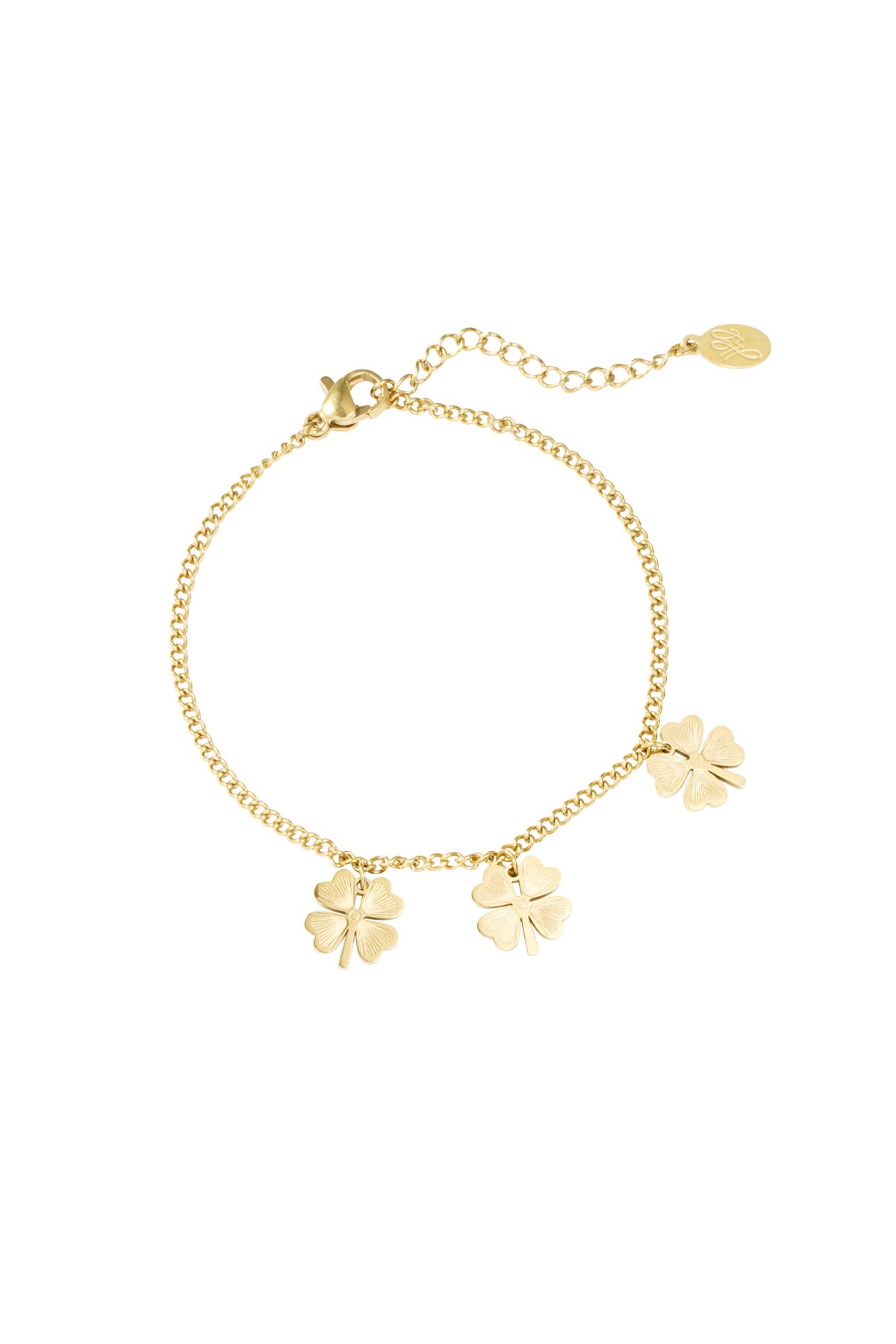 Bracelet clovers - Gold color h5 