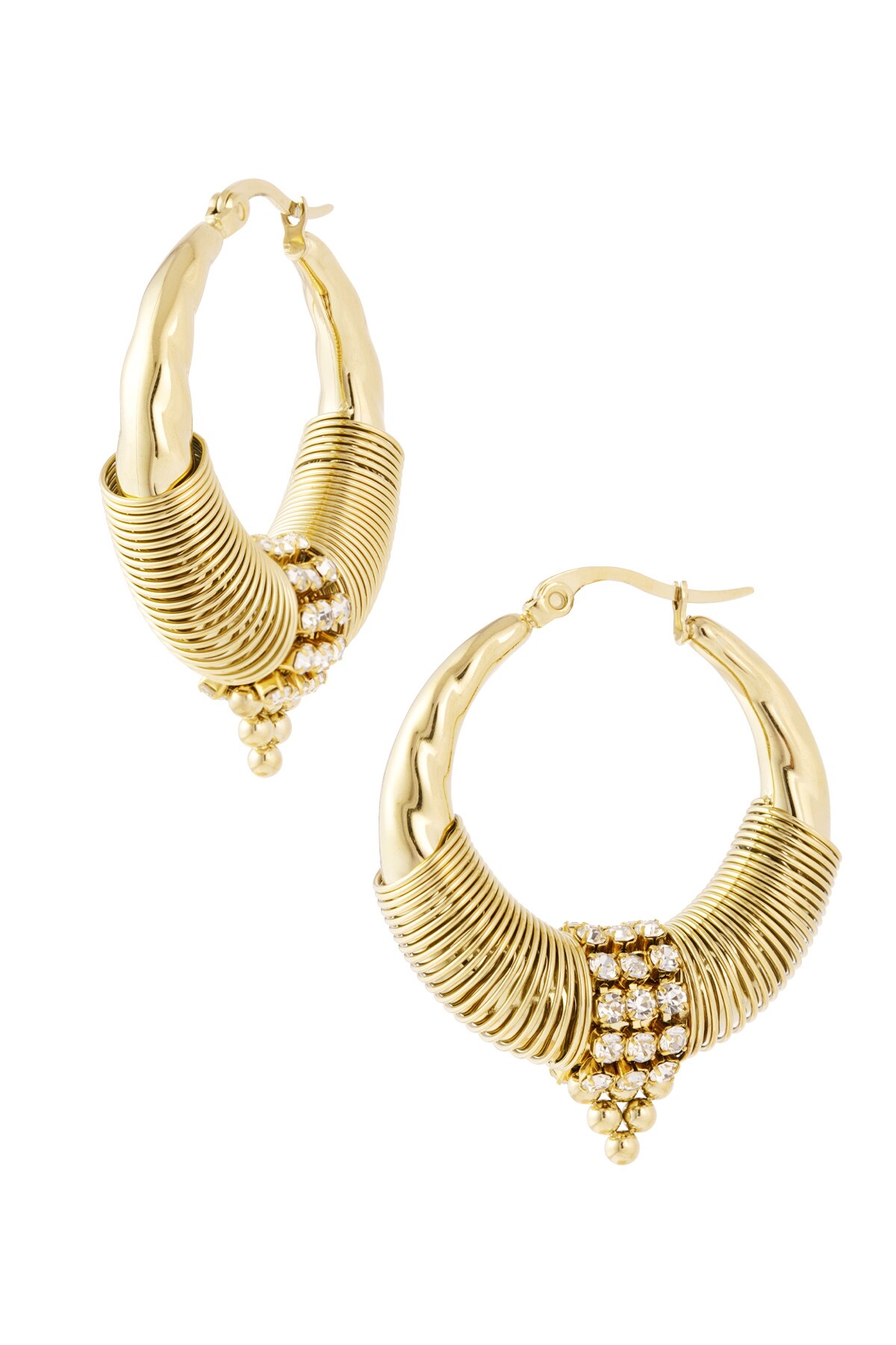 Earrings bohemian vibe - Gold color h5 