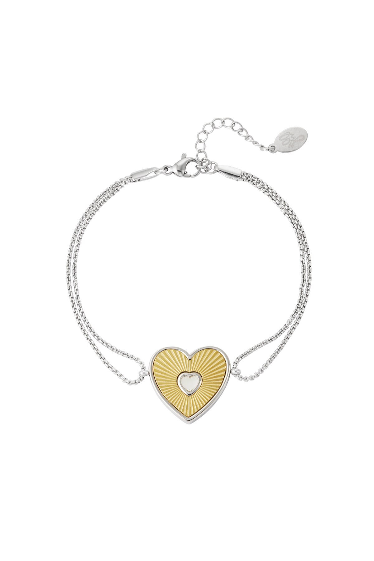 Bracelet lover heart - Gold color h5 