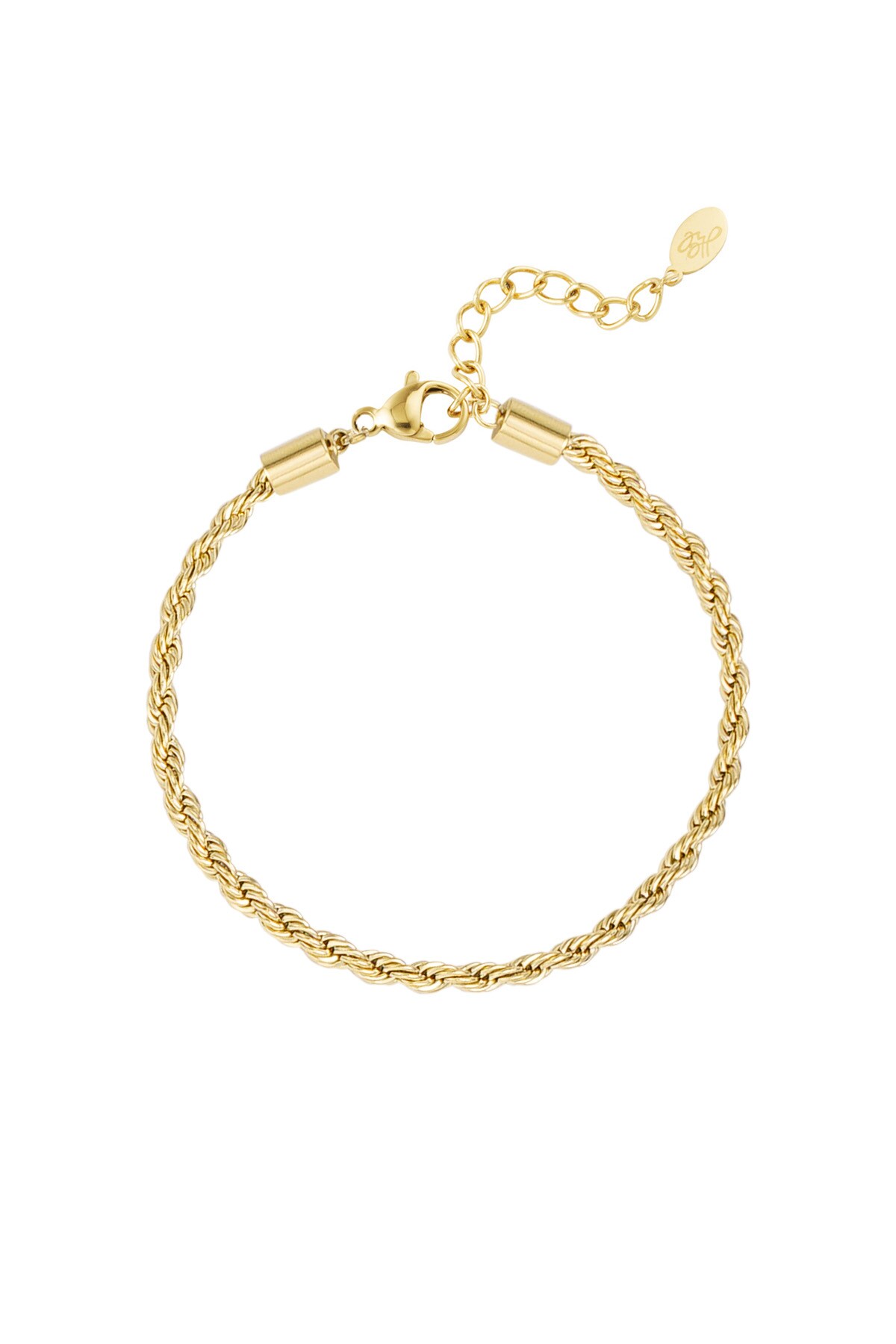 Bracelet turned jasseron - gold-3.0MM 