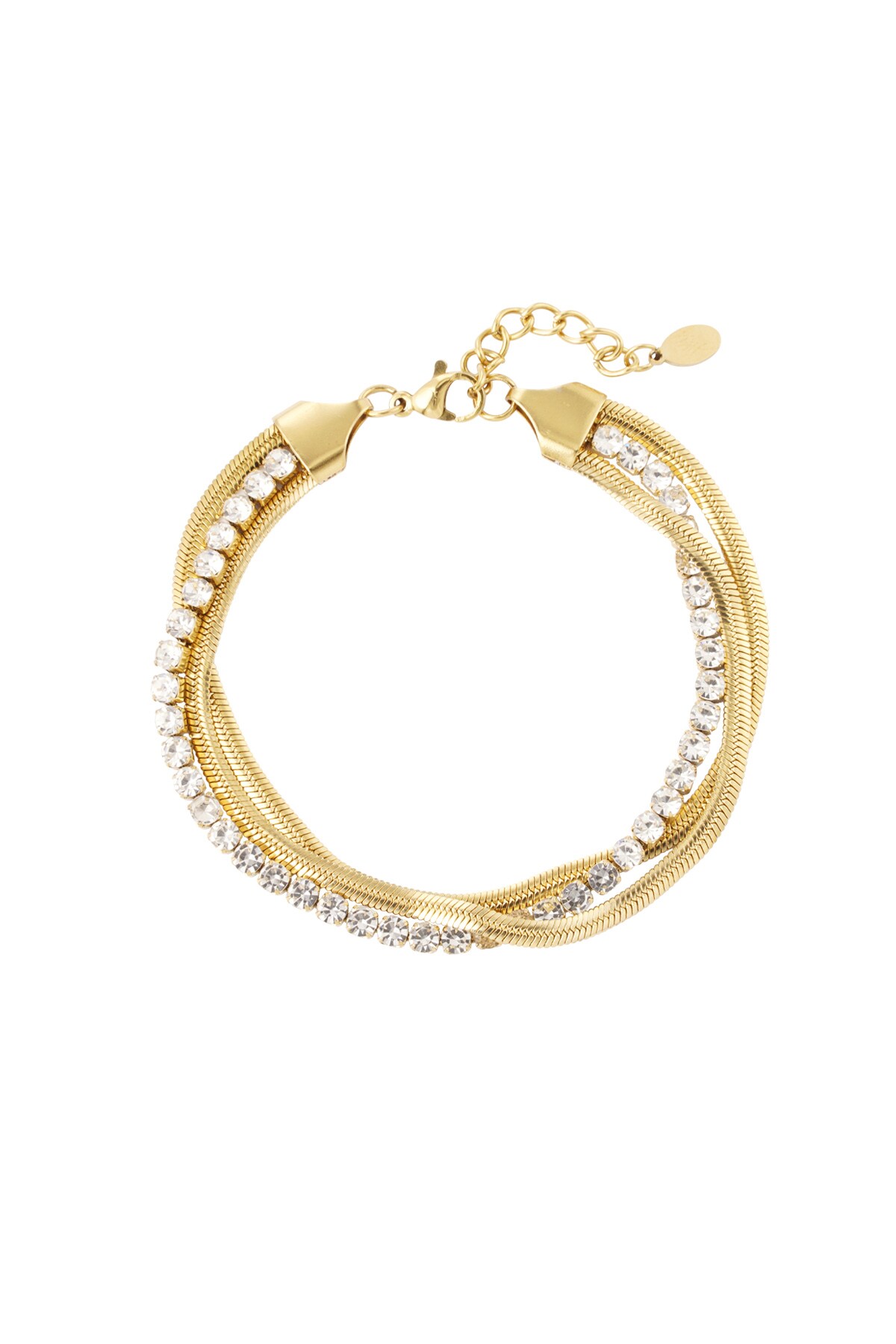 Bracelet playful with bling - Gold color h5 