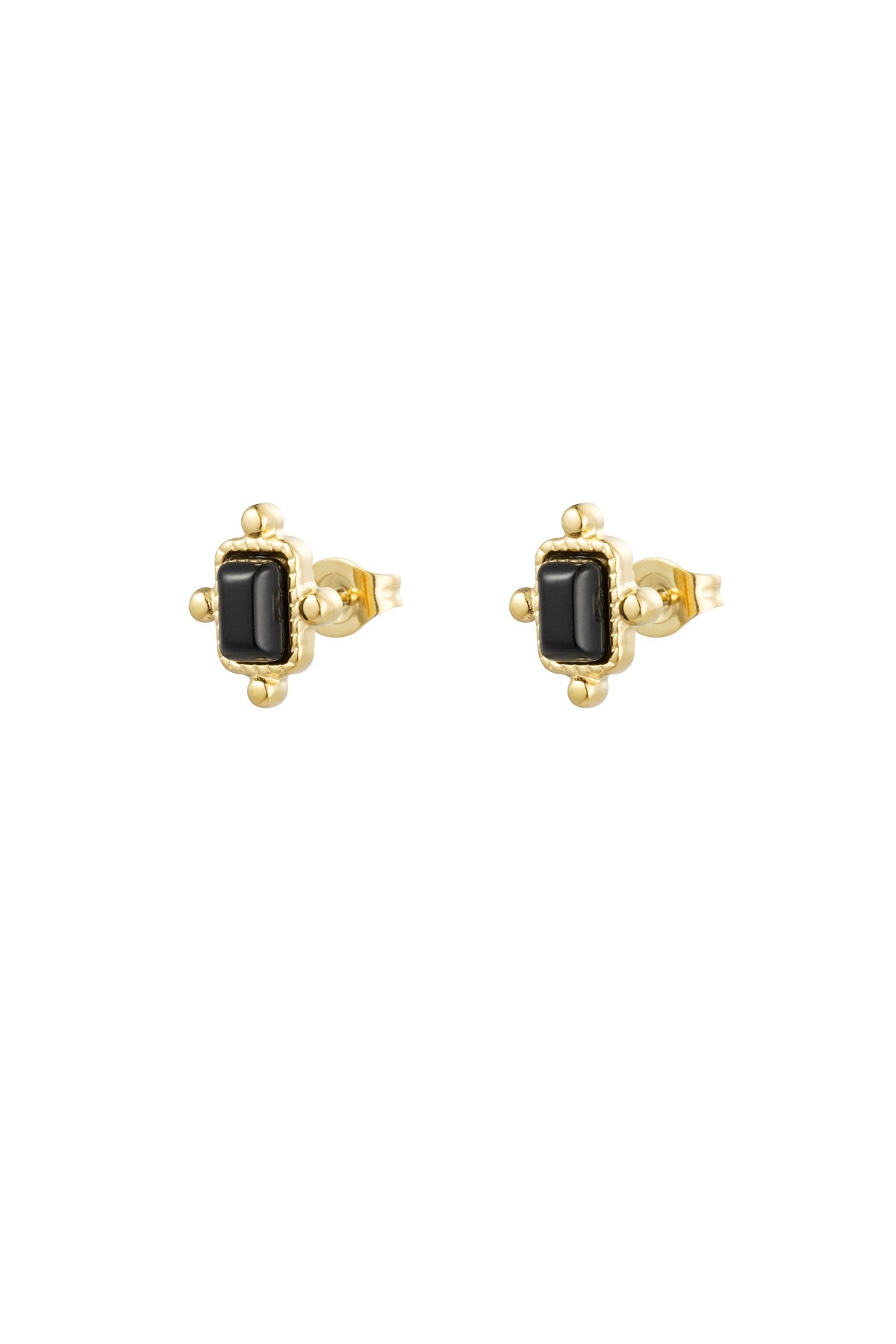 Studs vintage - gold/black h5 