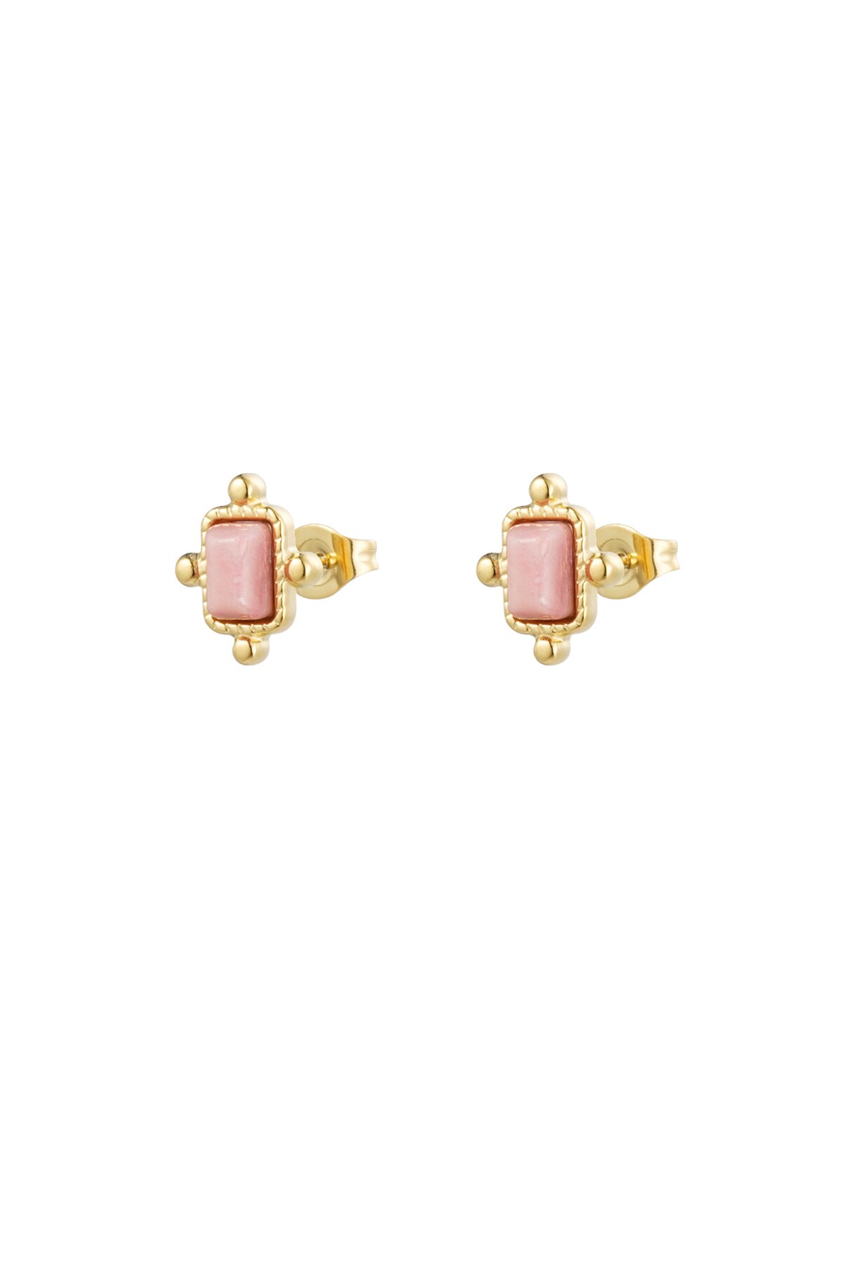 Studs vintage - gold/pink h5 