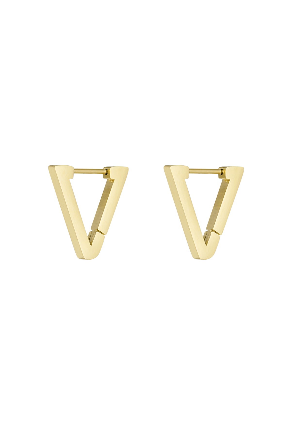 Basic triangle earrings - Gold color 