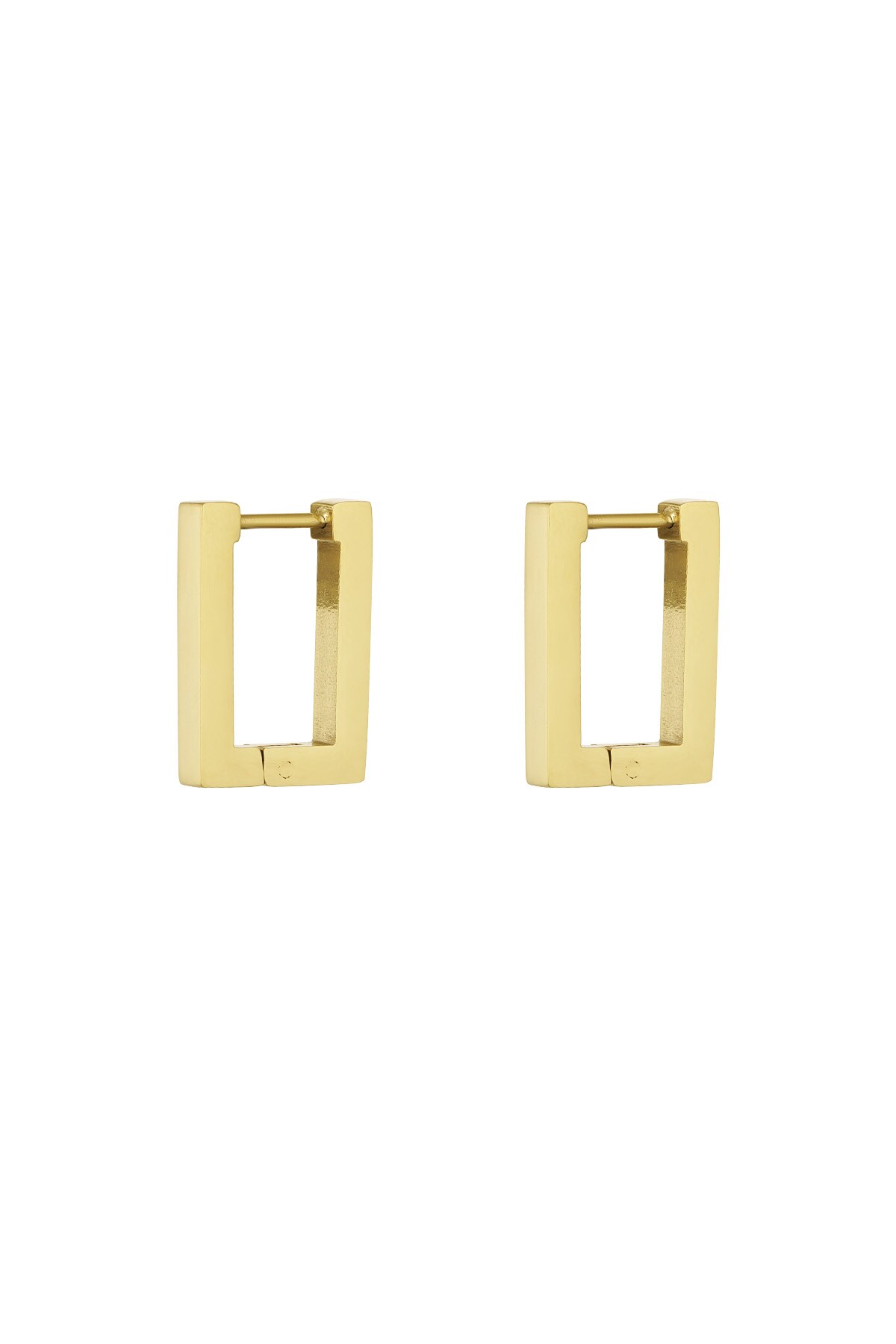 Basic rectangle earrings gold - small  