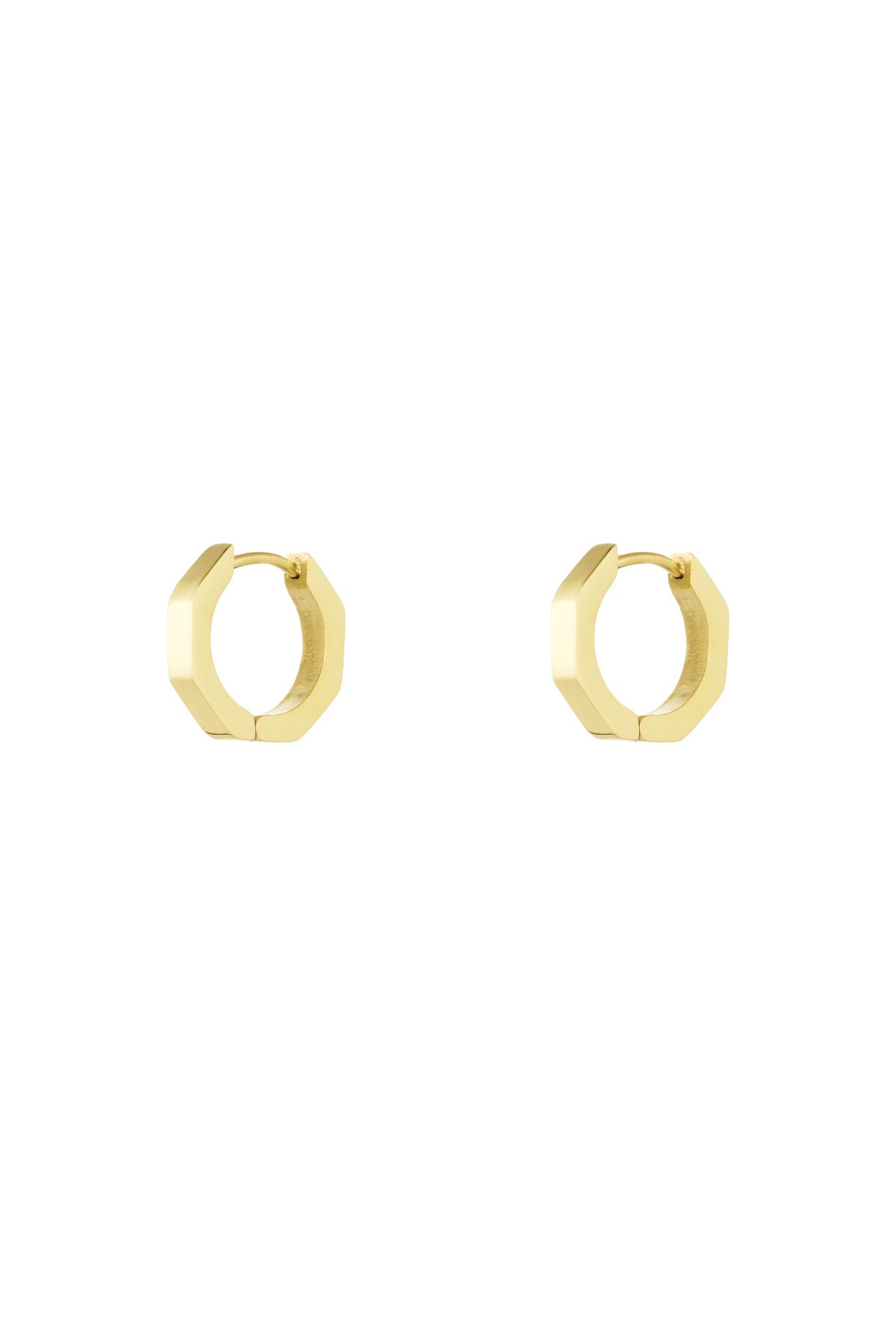 Classic round earrings small - Gold color h5 