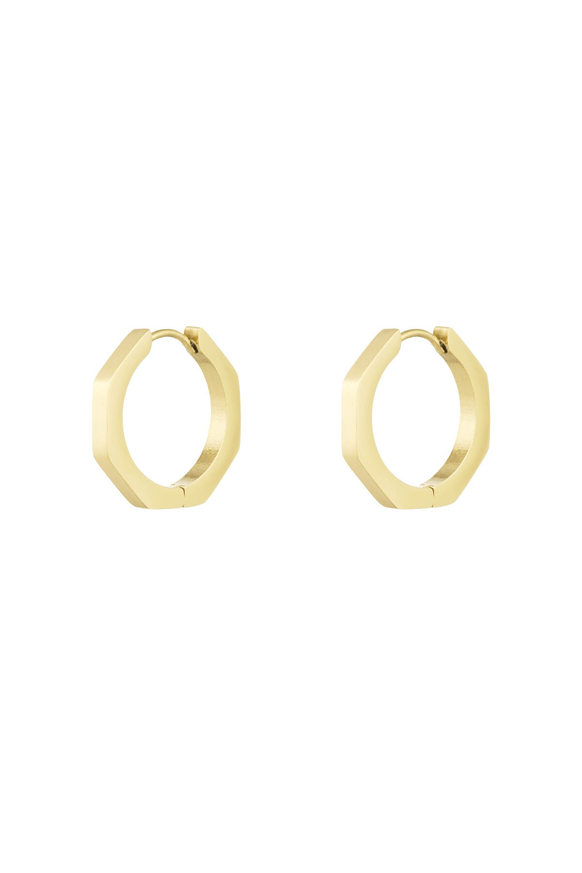 Classic round earrings large - Gold color 