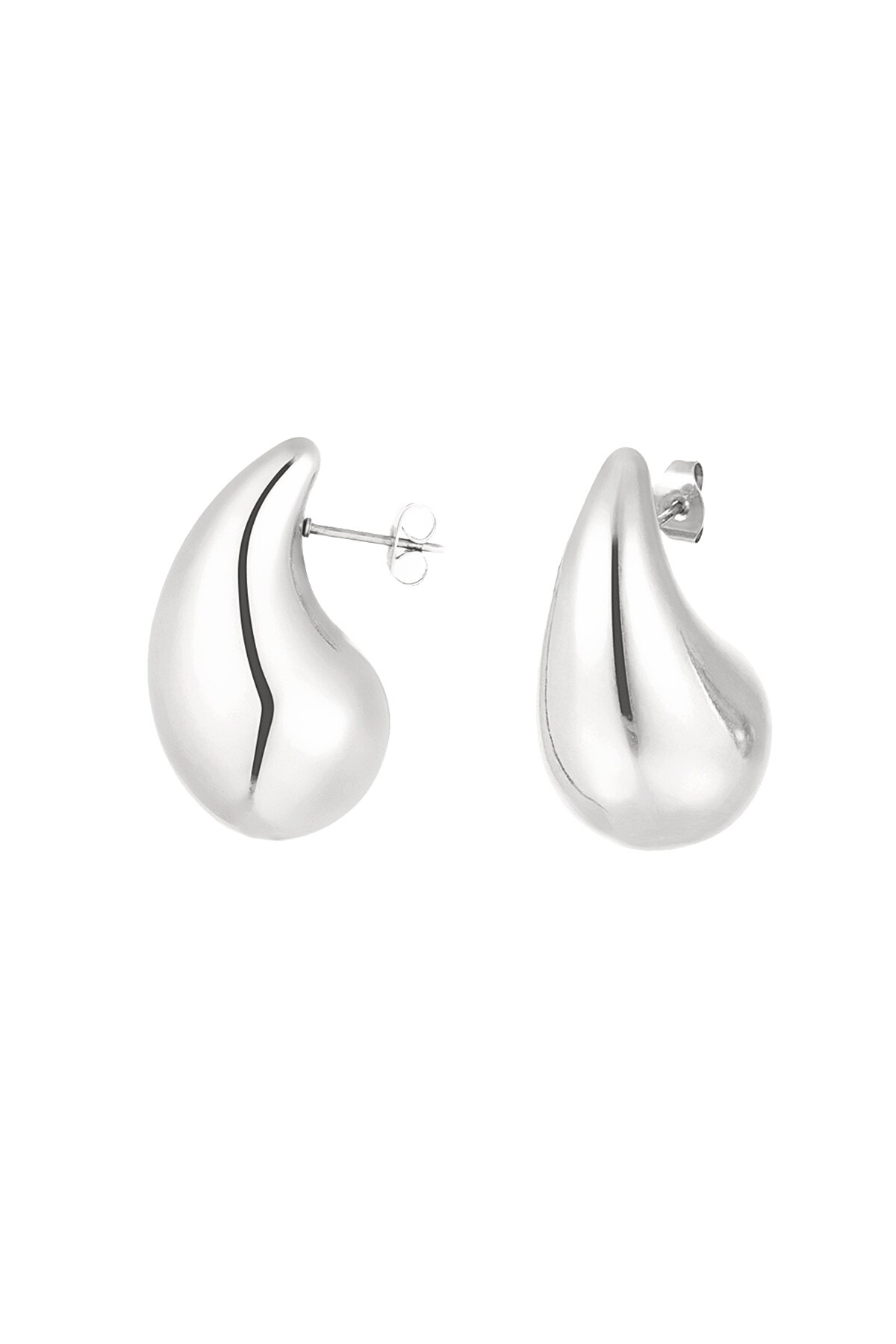 Drop earrings medium - Silver color h5 