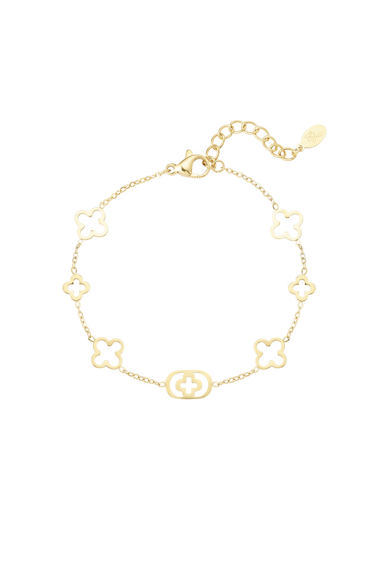 Classic bracelet with clover charms 