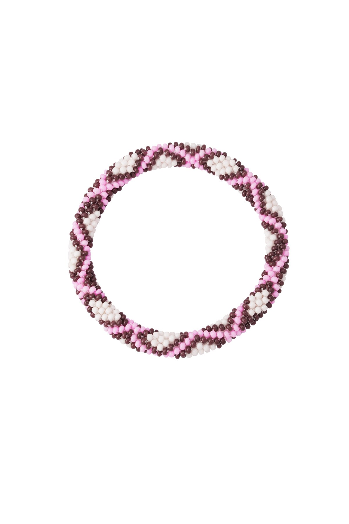 Bead bracelet figure - brown/pink h5 