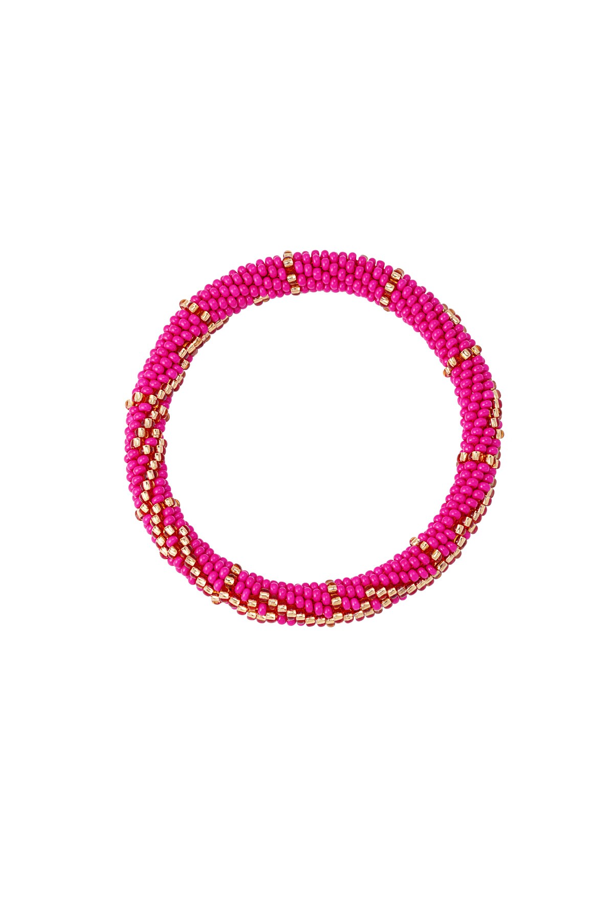 Bead bracelet figure - fuchsia h5 