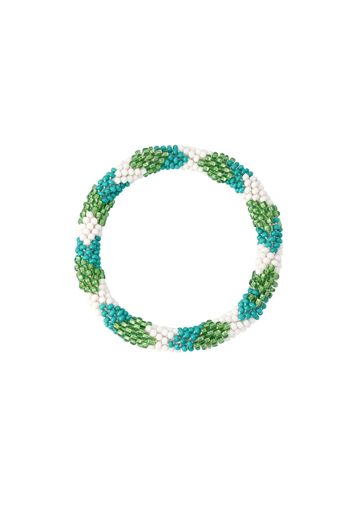 Bead bracelet figure - green/blue h5 