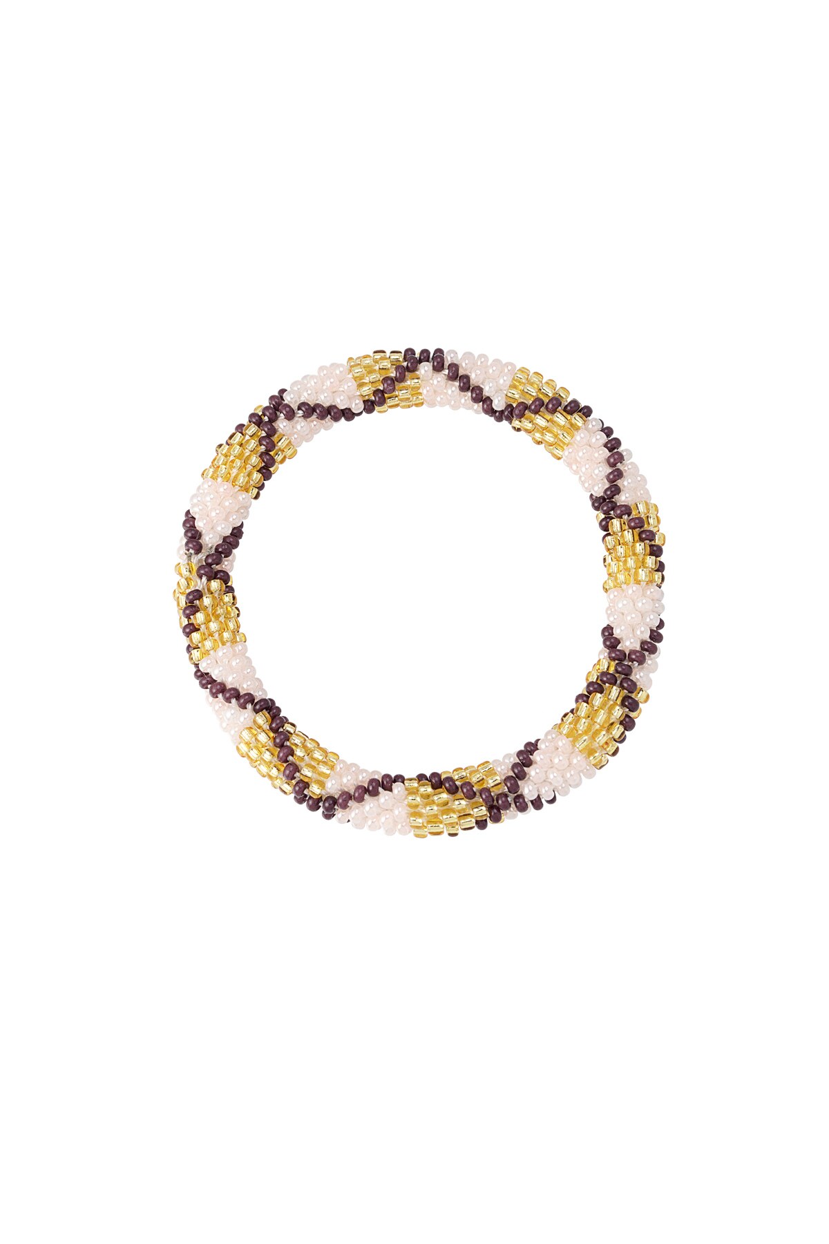 Bead bracelet figure - brown/gold 